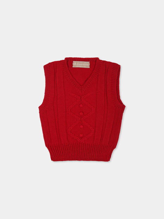 Maglia gilet per neonata,La Stupenderia,WJGL42826