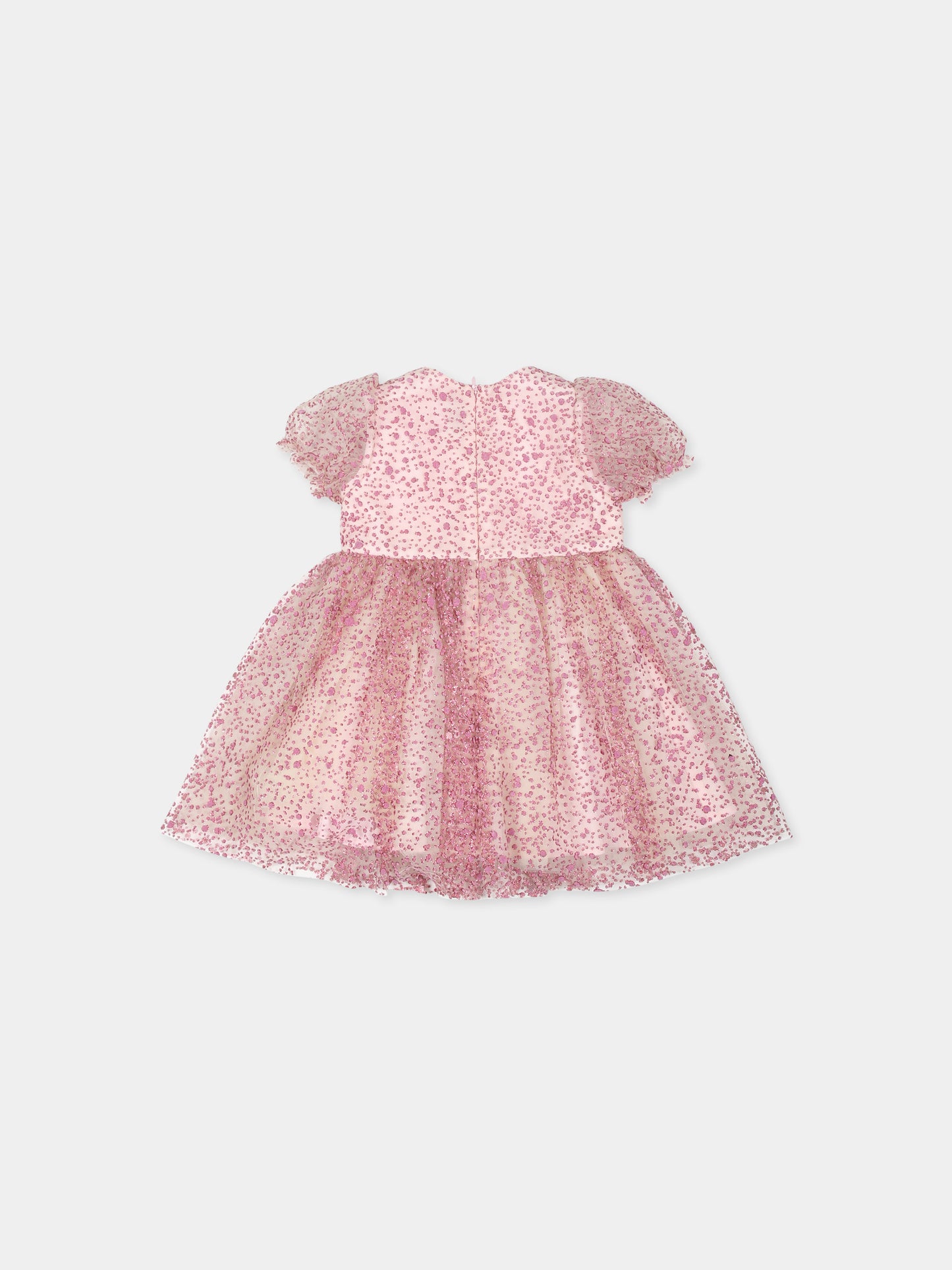 Vestito rosa per neonata con pois,Simonetta,SV1011 T0086 147RS