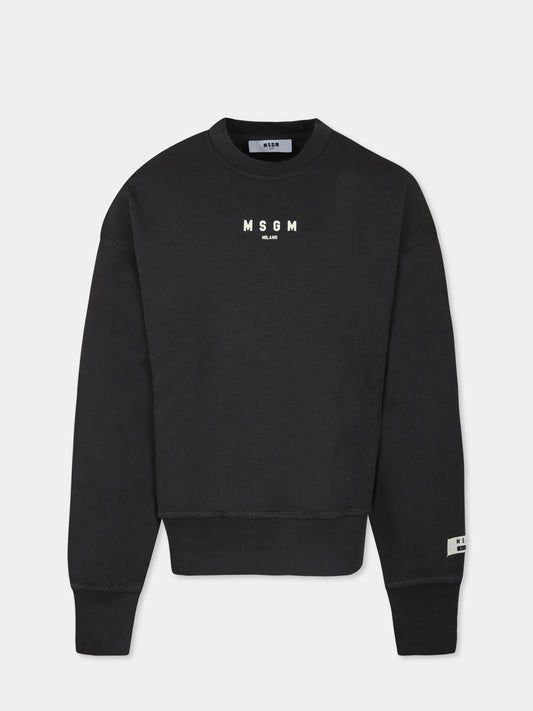 Felpa avorio per bambini con logo,Msgm Kids,F4MSJUSW174 103