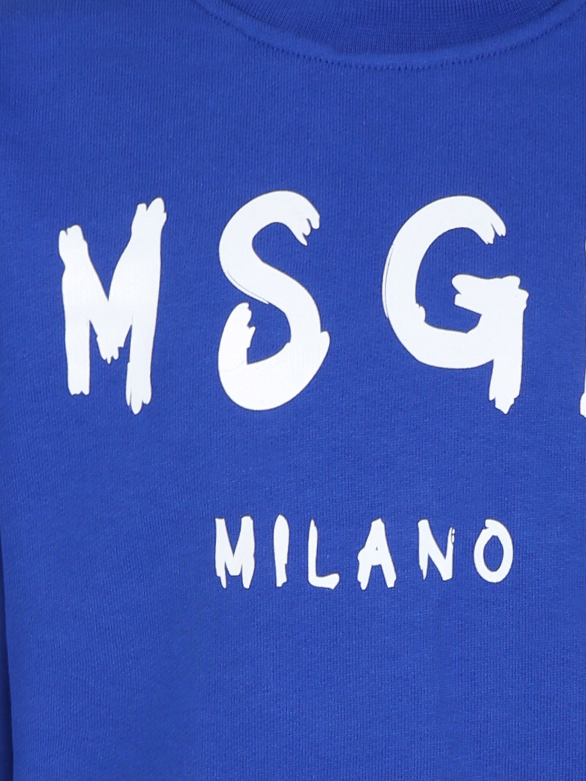 Felpa blu per bambini con logo,Msgm Kids,F4MSJUSW291 130