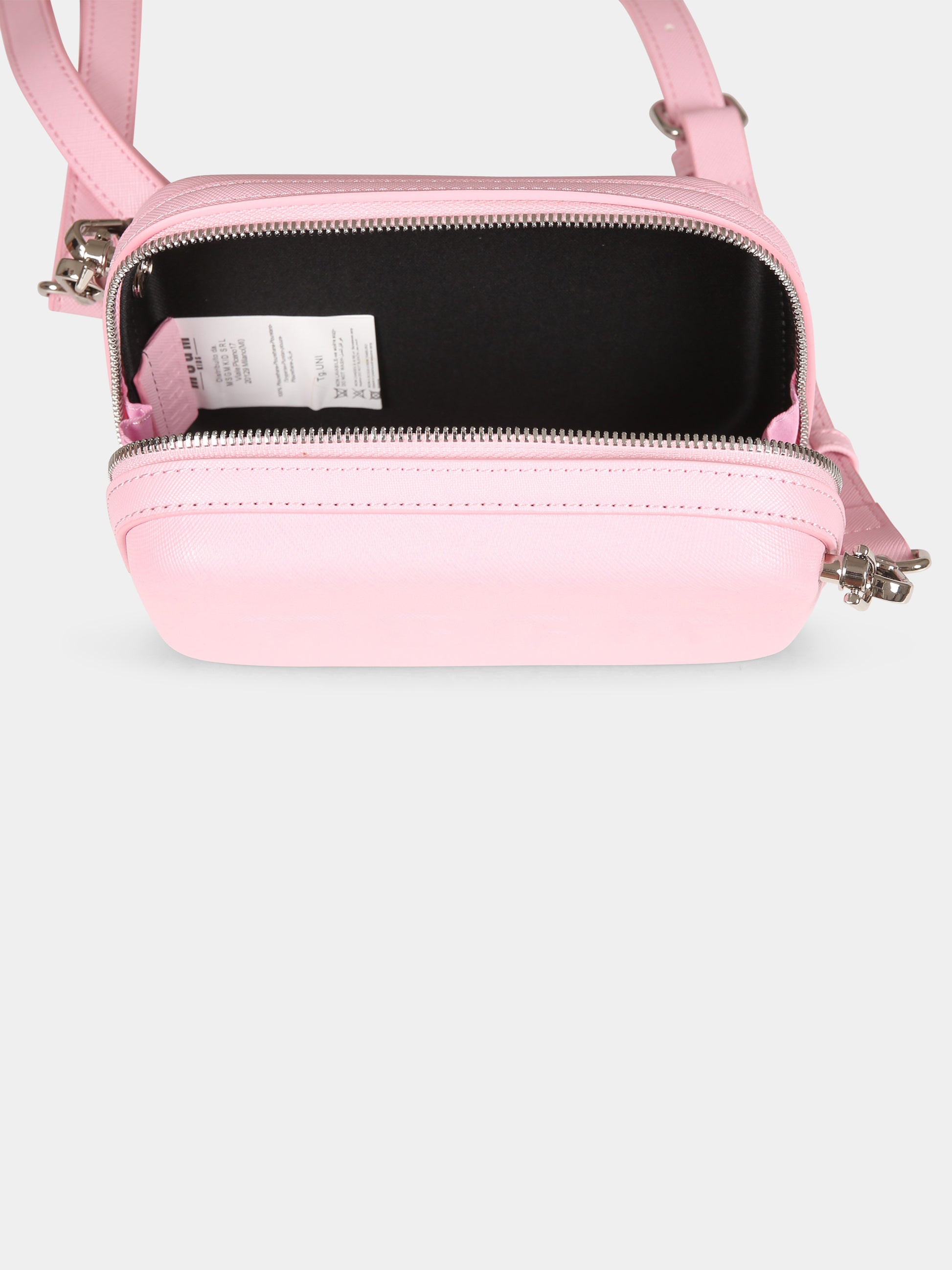 Borsa rosa per bambina con logo,Msgm Kids,F4MSJGBA150 042