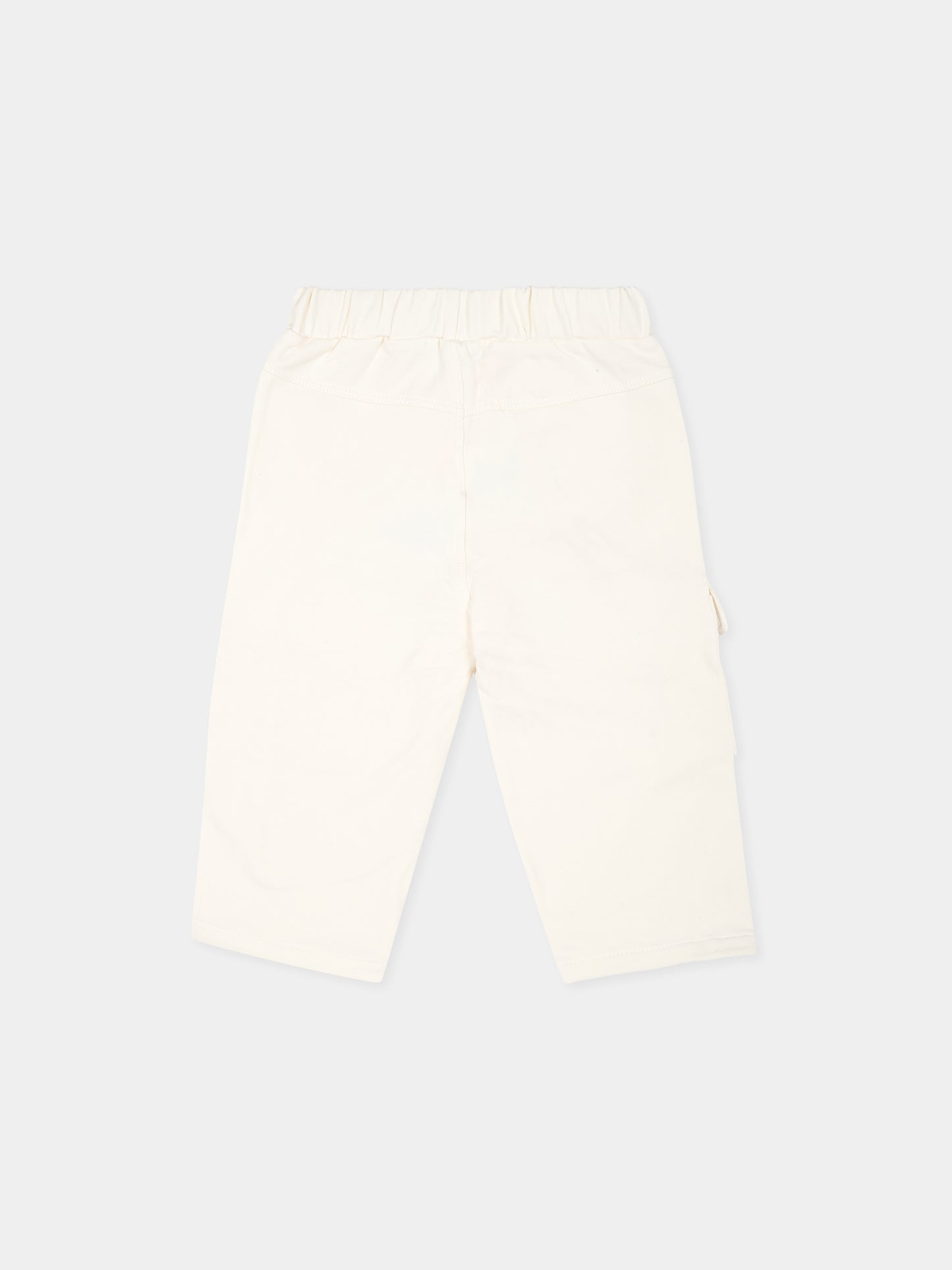 Pantaloni cargo avorio per neonata,Msgm Kids,F4MSNGPA050 013