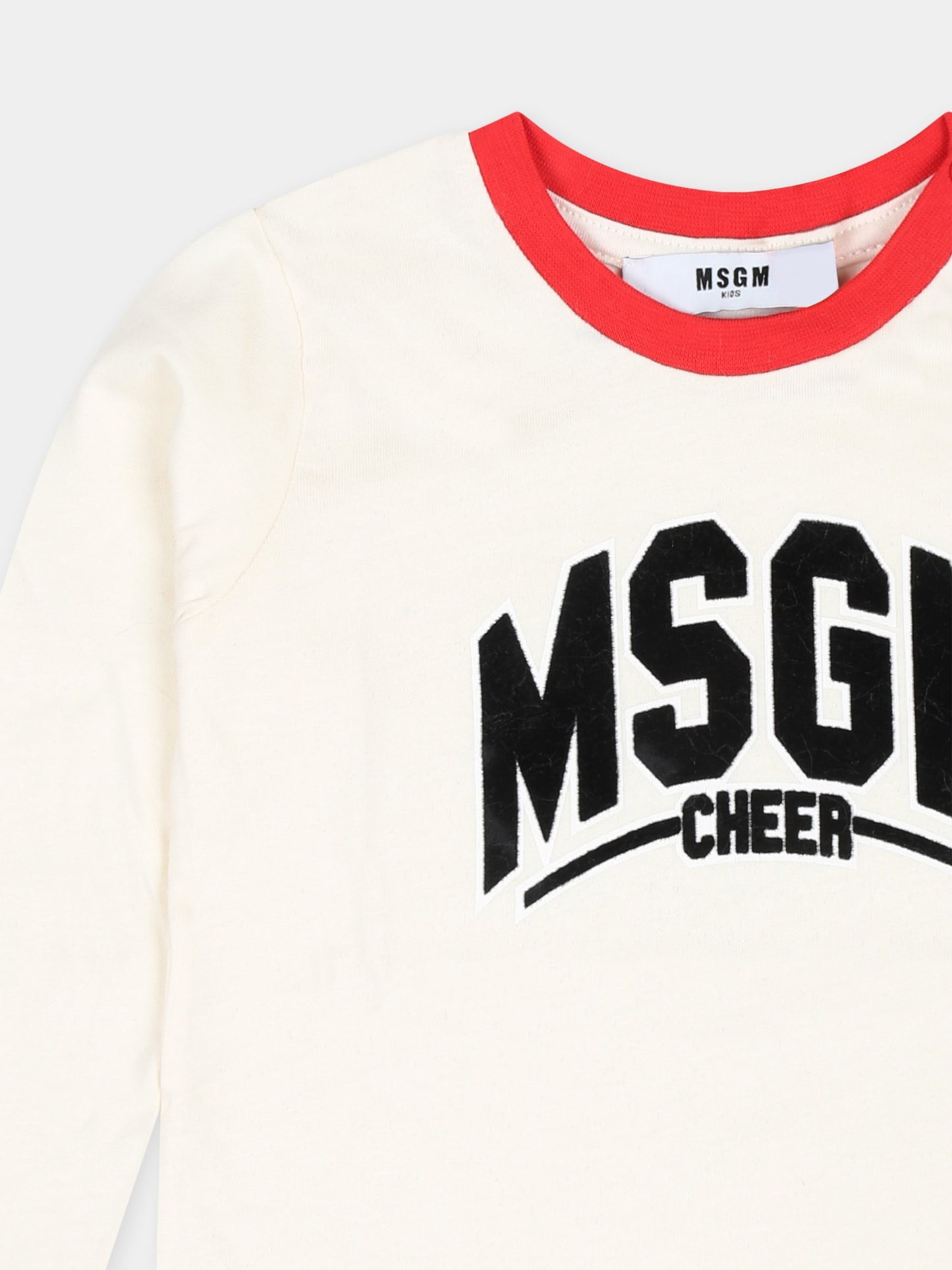 T-shirt navorio per neonato con logo,Msgm Kids,F4MSNBTH263 013