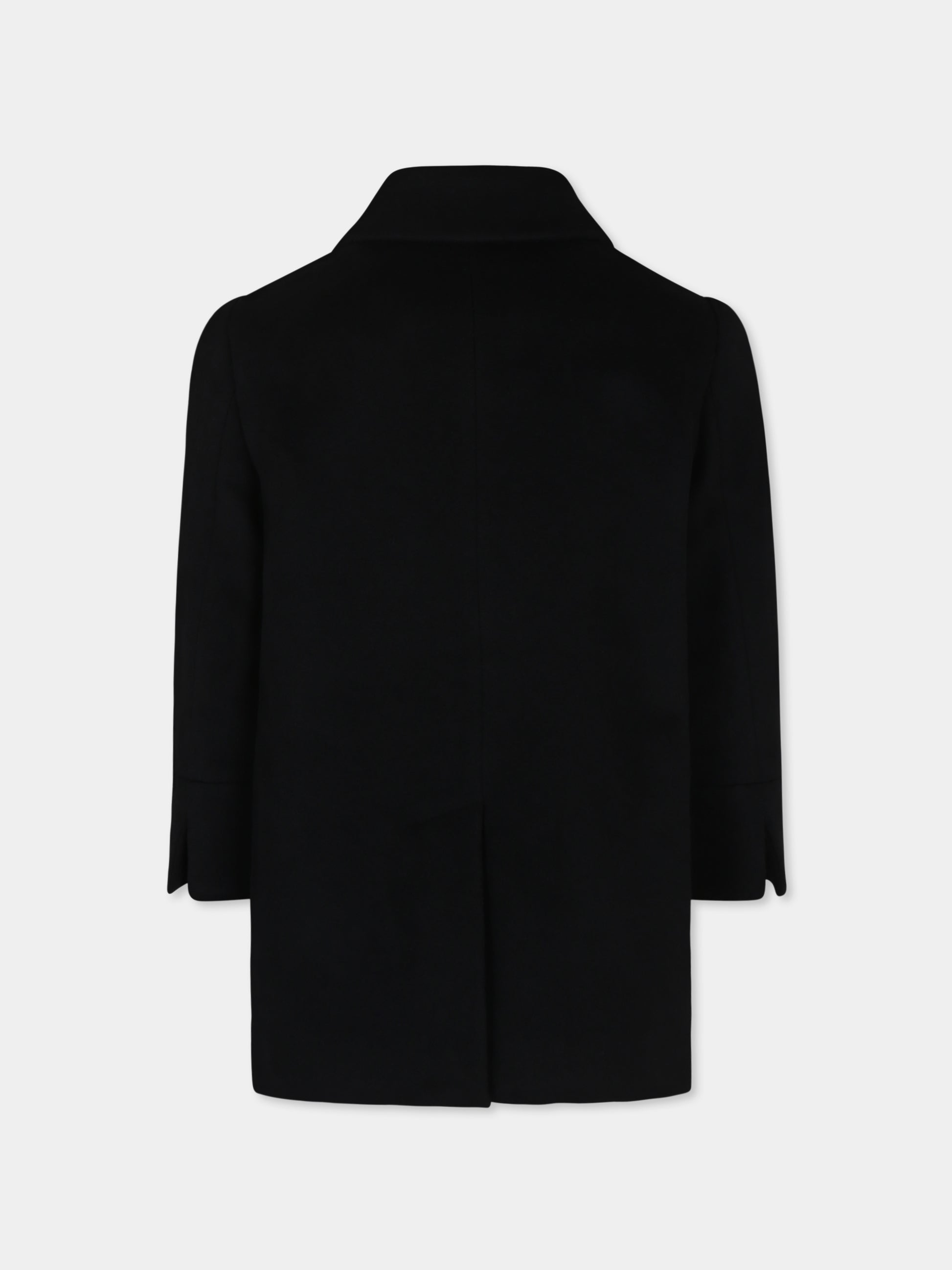 Cappotto nero per bambina,Max&co,MX0093 MX052 MAXJ15F MX900