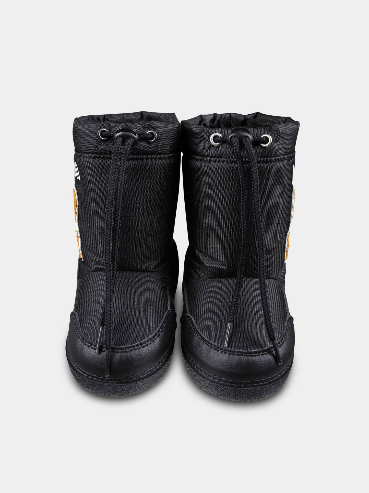 Bottes de neige noires pour enfants avec Teddy Bear