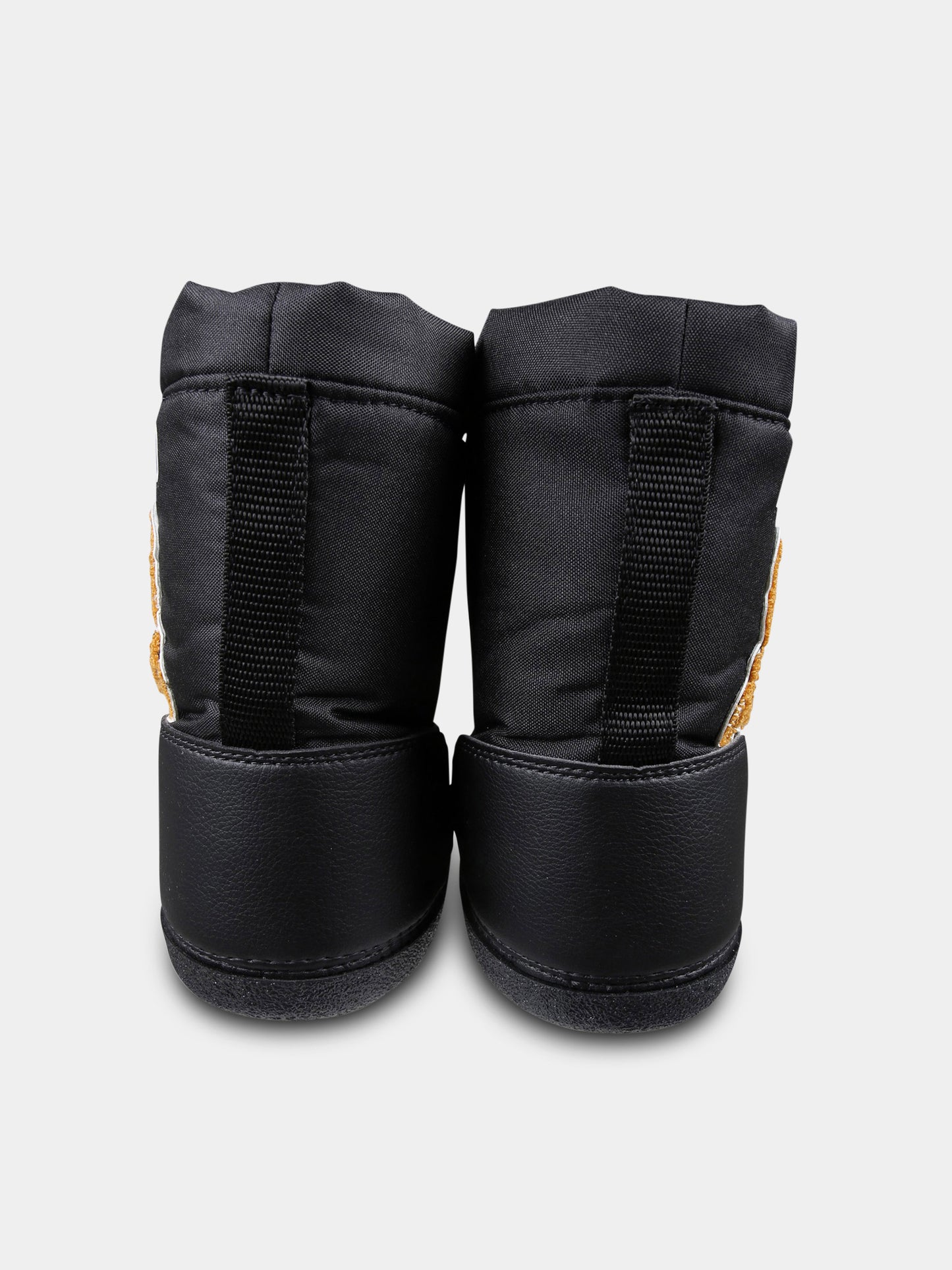 Bottes de neige noires pour enfants avec Teddy Bear