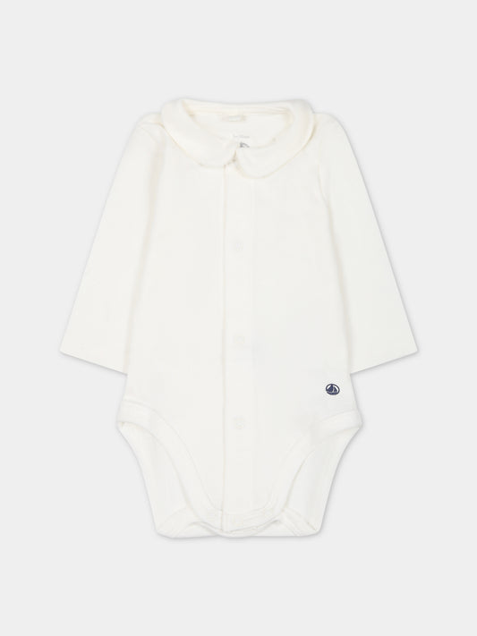 Body per neonati,Petit Bateau,A0B68 MARSHMALLOW 01