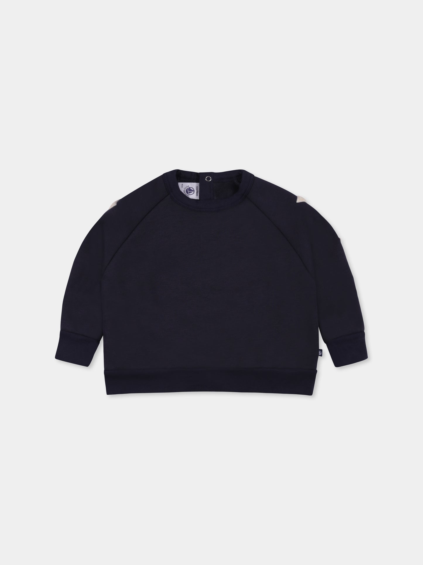 Felpa blu per neonati con stelle,Petit Bateau,A0BE8 SMOKING 01