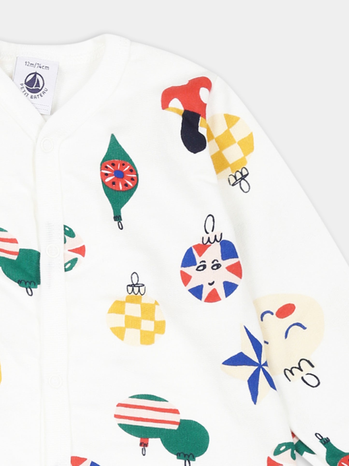 Combinaison blanche pour bébé enfants avec imprimé de Noël