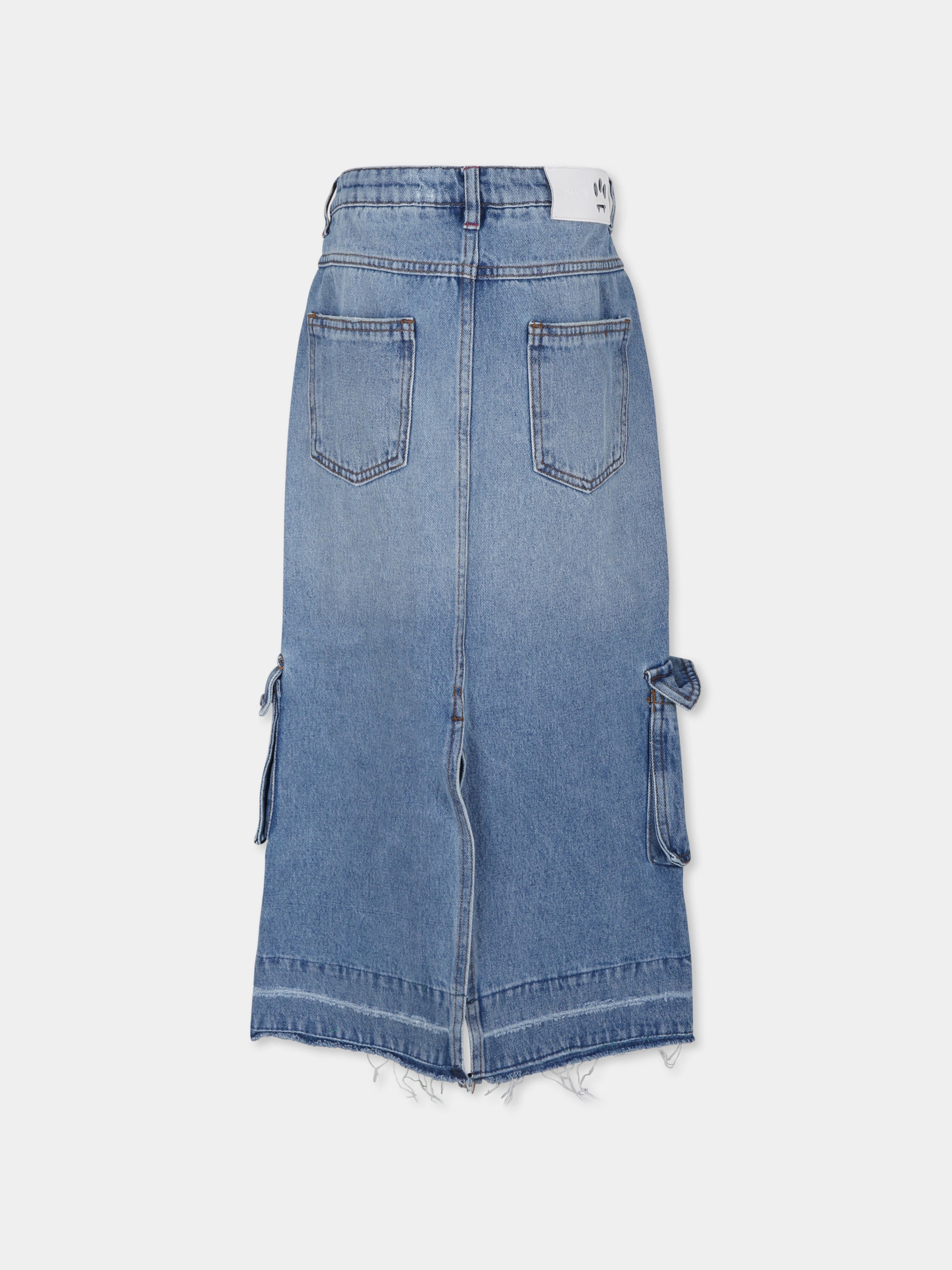 Gonna blu per bambina con logo,Barrow,F4BKJGSK097 126