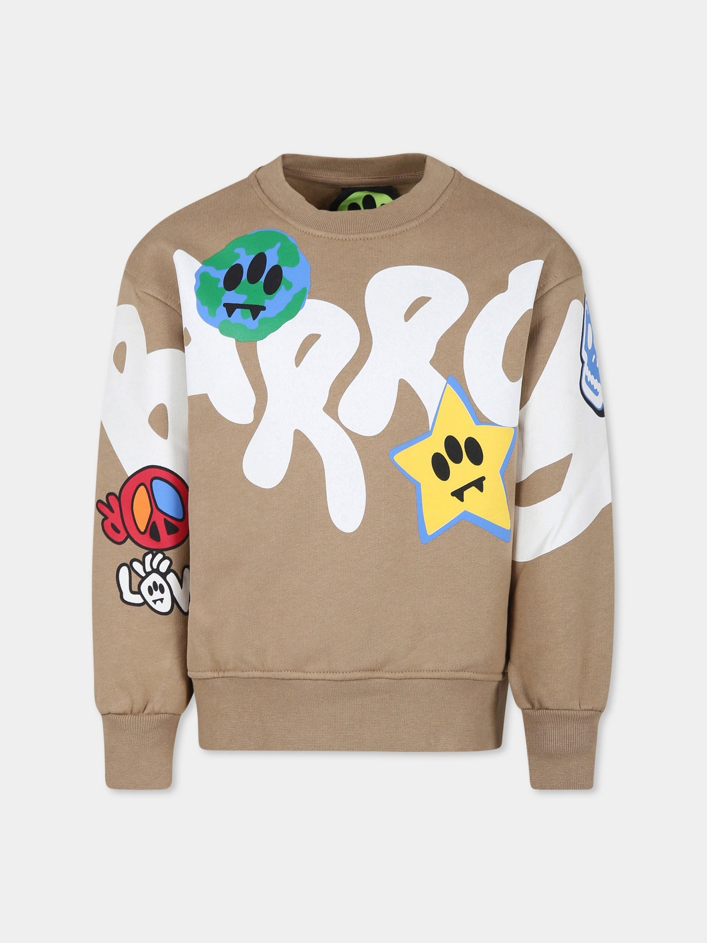 Sweat beige pour enfants avec logo