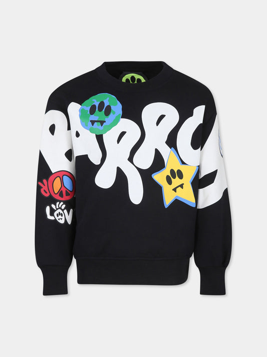 Sweat noir pour enfants avec logo