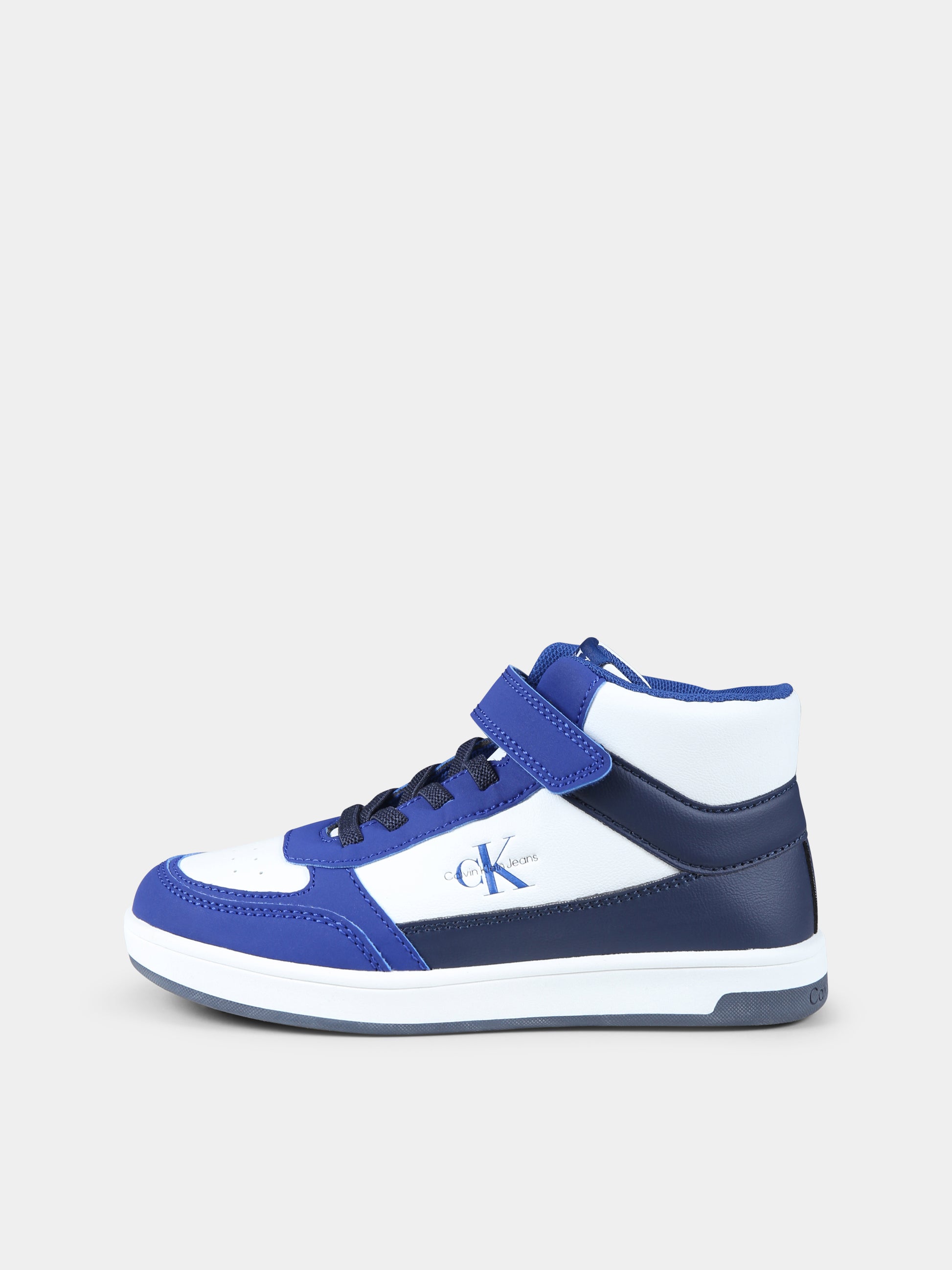 Sneakers azzurre per bambino con logo,Calvin Klein Kids,V1X9 81049 1355B054