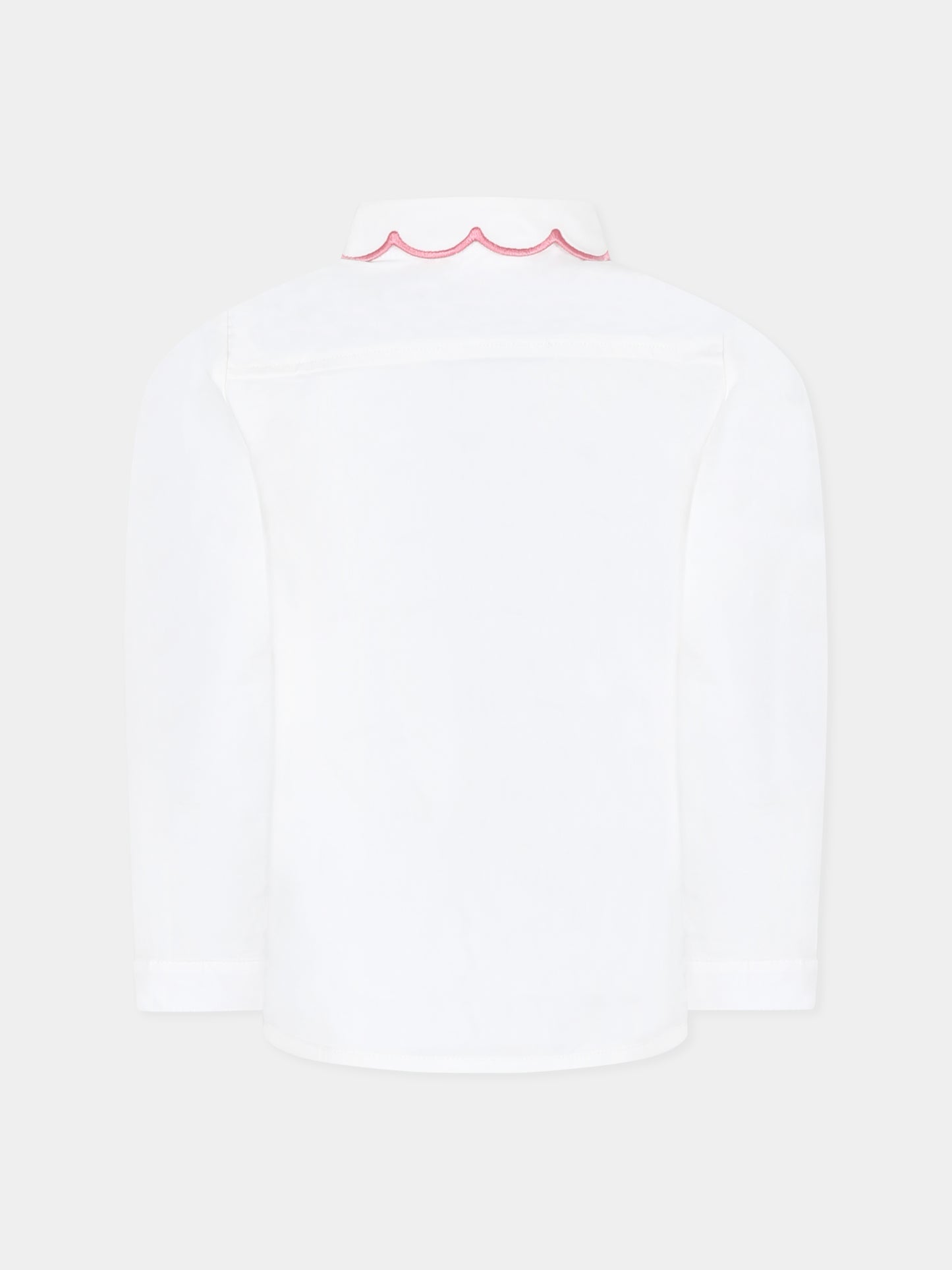 Chemise blanche pour fille avec broderie