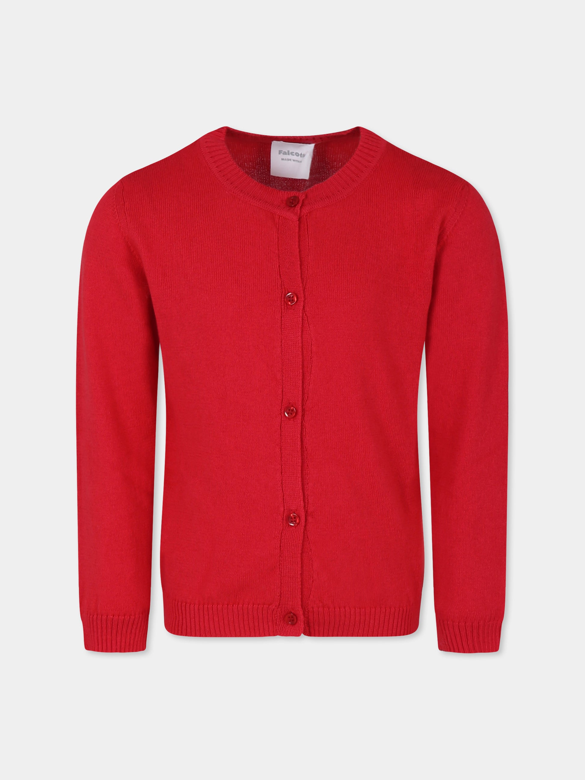 Cardigan rosso per bambina,Falcotto,0H05 001 6002619 01