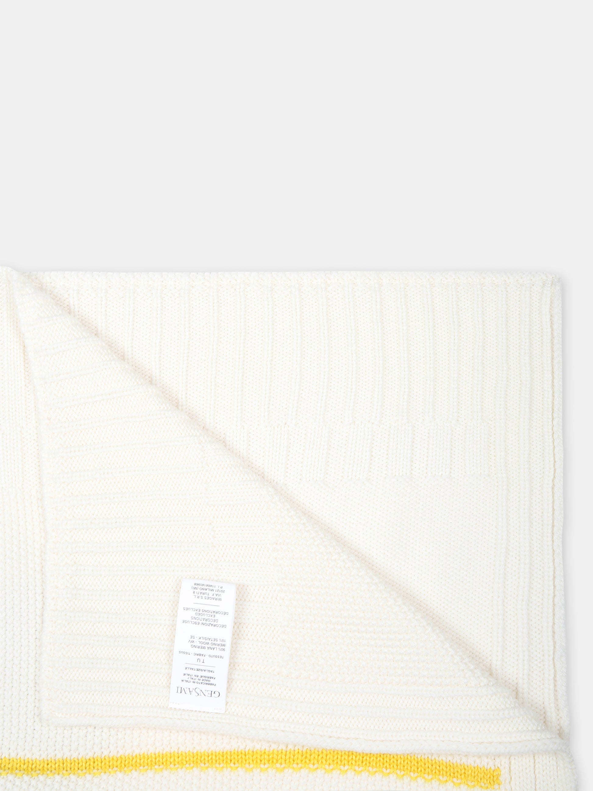 Coperta avorio per neonati con alpachino,Gensami,COP02-B-ALP MILKY WHITE GREIGE