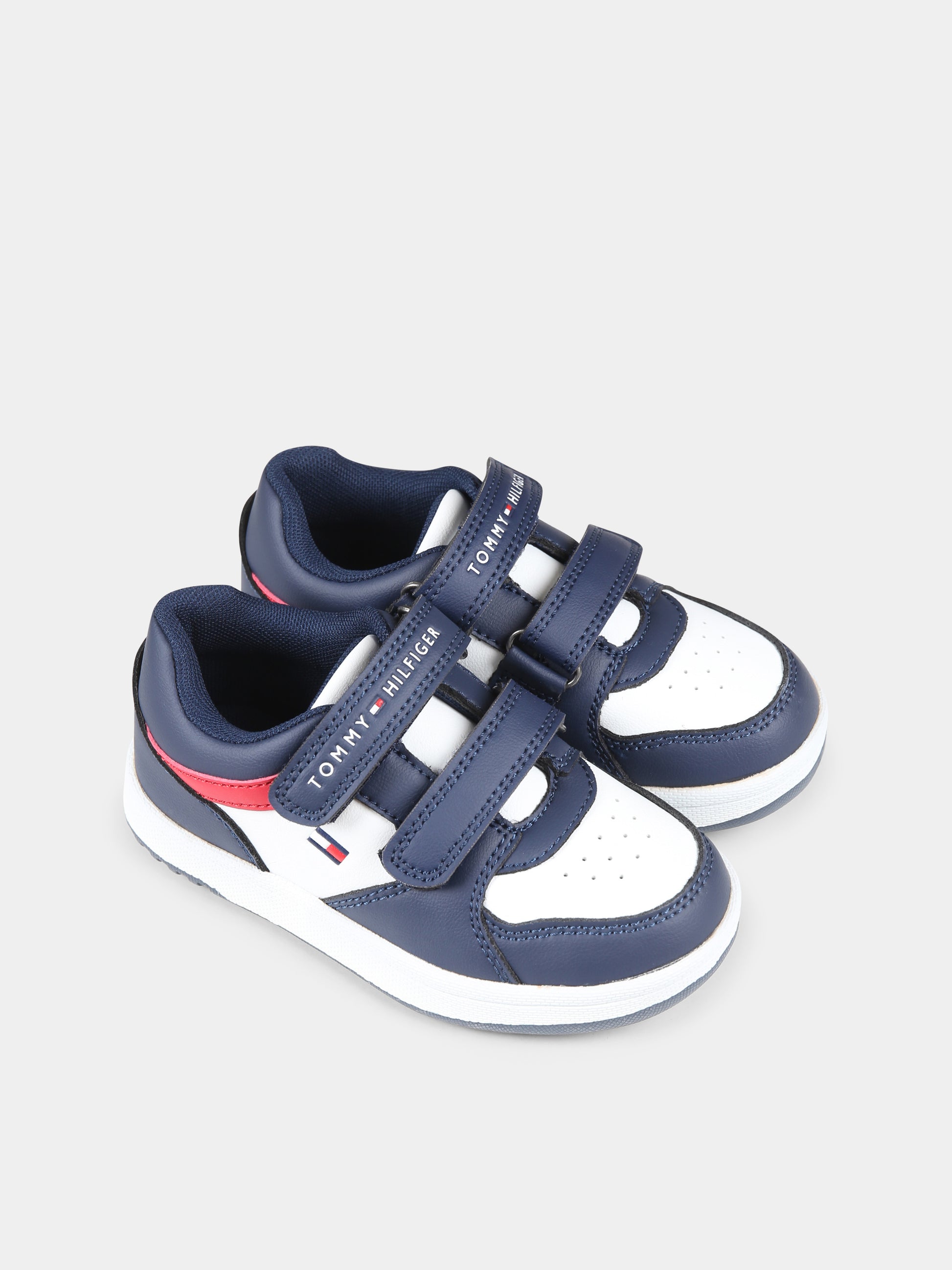 Sneakers blu per bambino con logo,Tommy Hilfiger Junior,T1X9 33628 1351X007