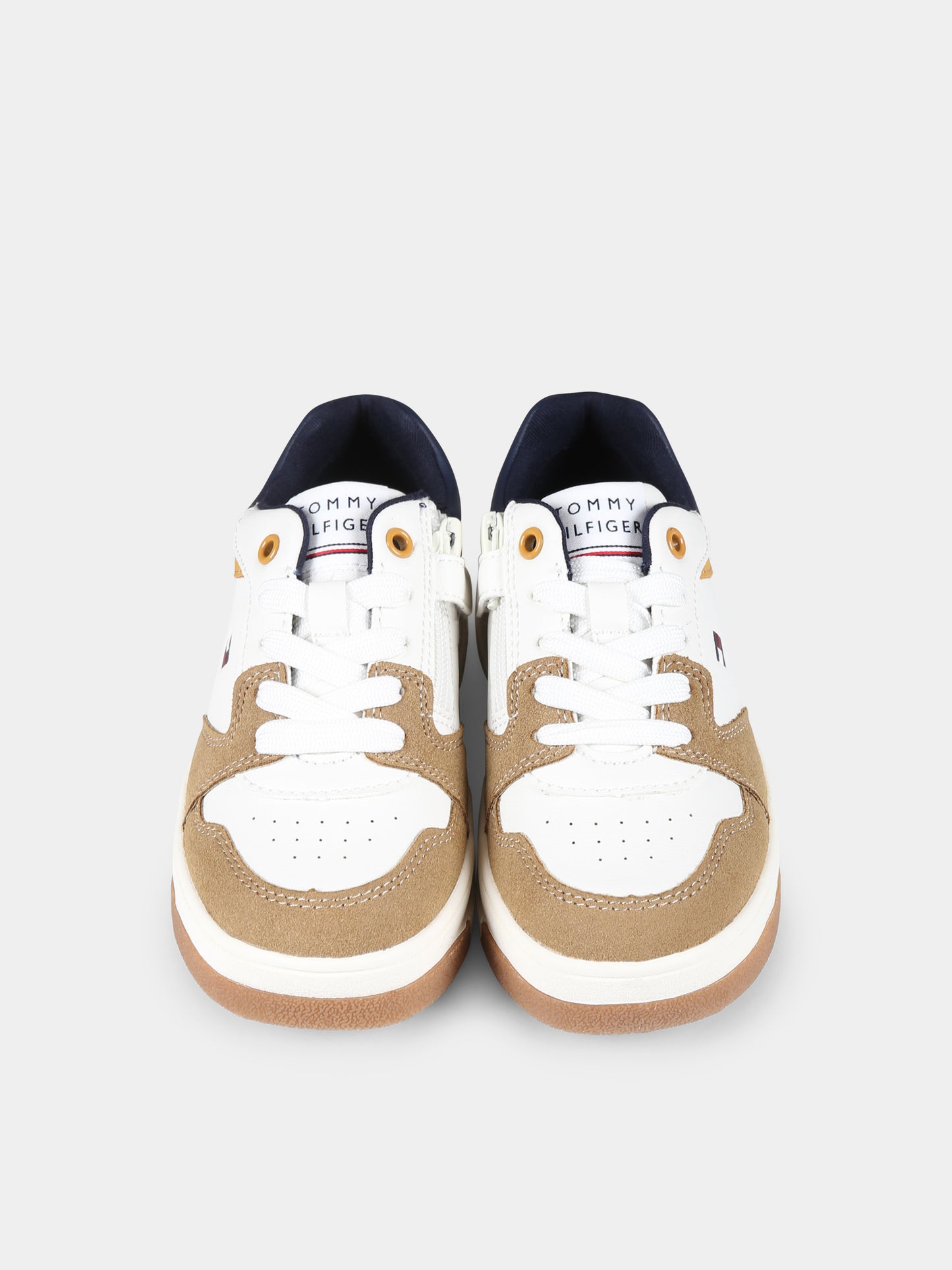 Sneakers bianche per bambino con logo,Tommy Hilfiger Junior,T3X9 33639 1269Y913