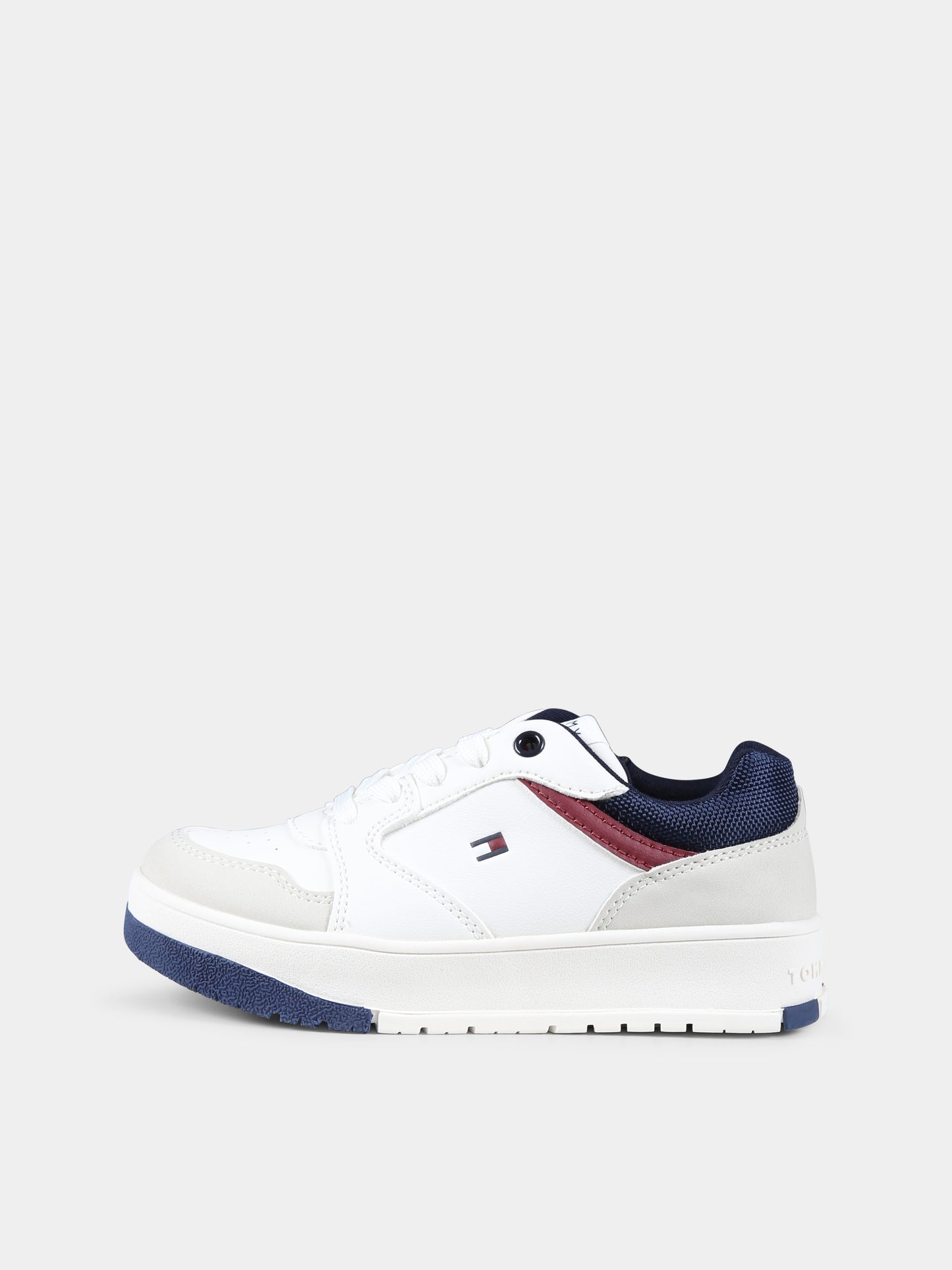 Sneakers avorio per bambini con logo,Tommy Hilfiger Junior,T3X9 33639 1269B058