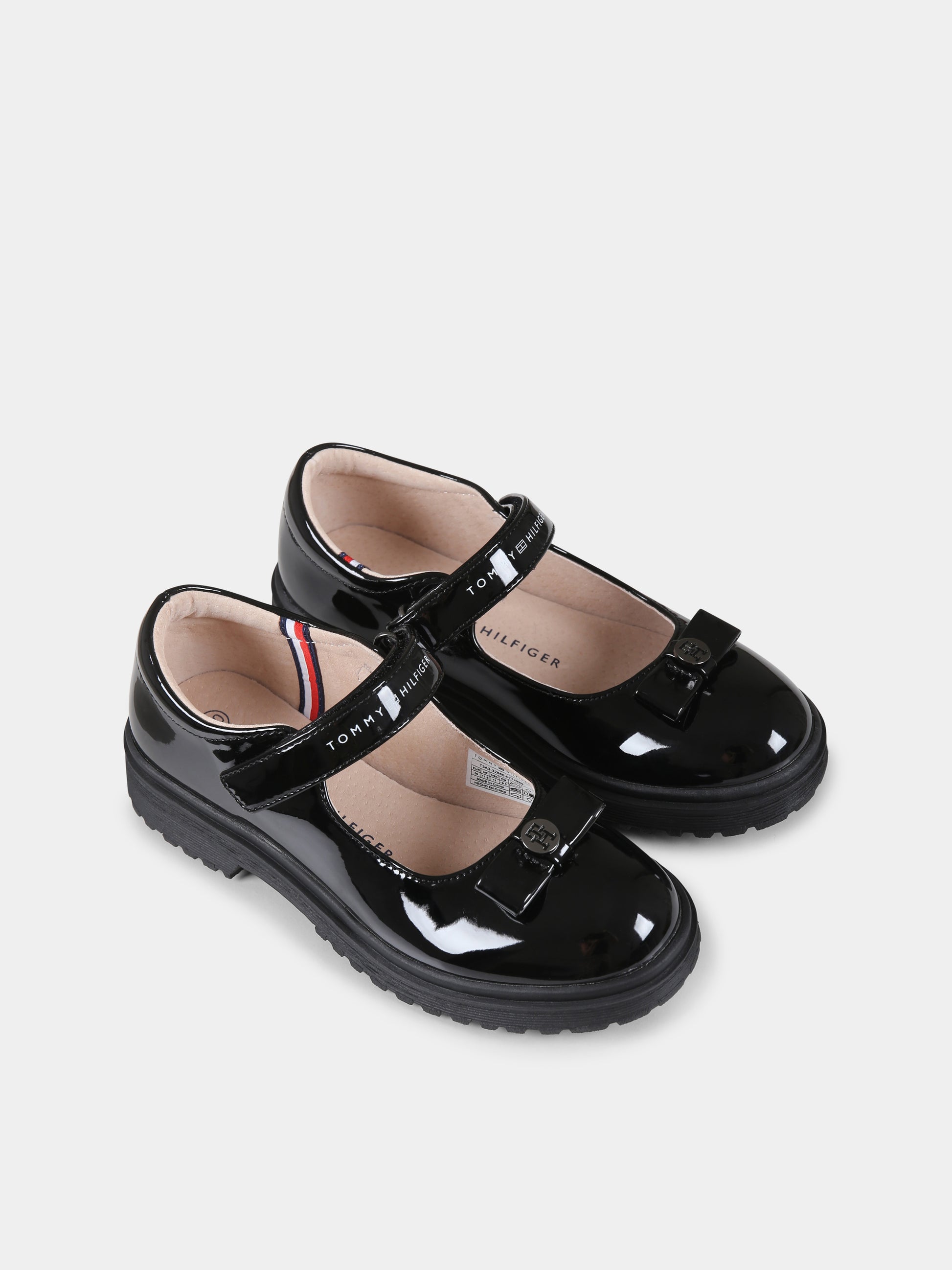 Ballerine nere per bambina con fiocco,Tommy Hilfiger Junior,T3A3 32580 0774999