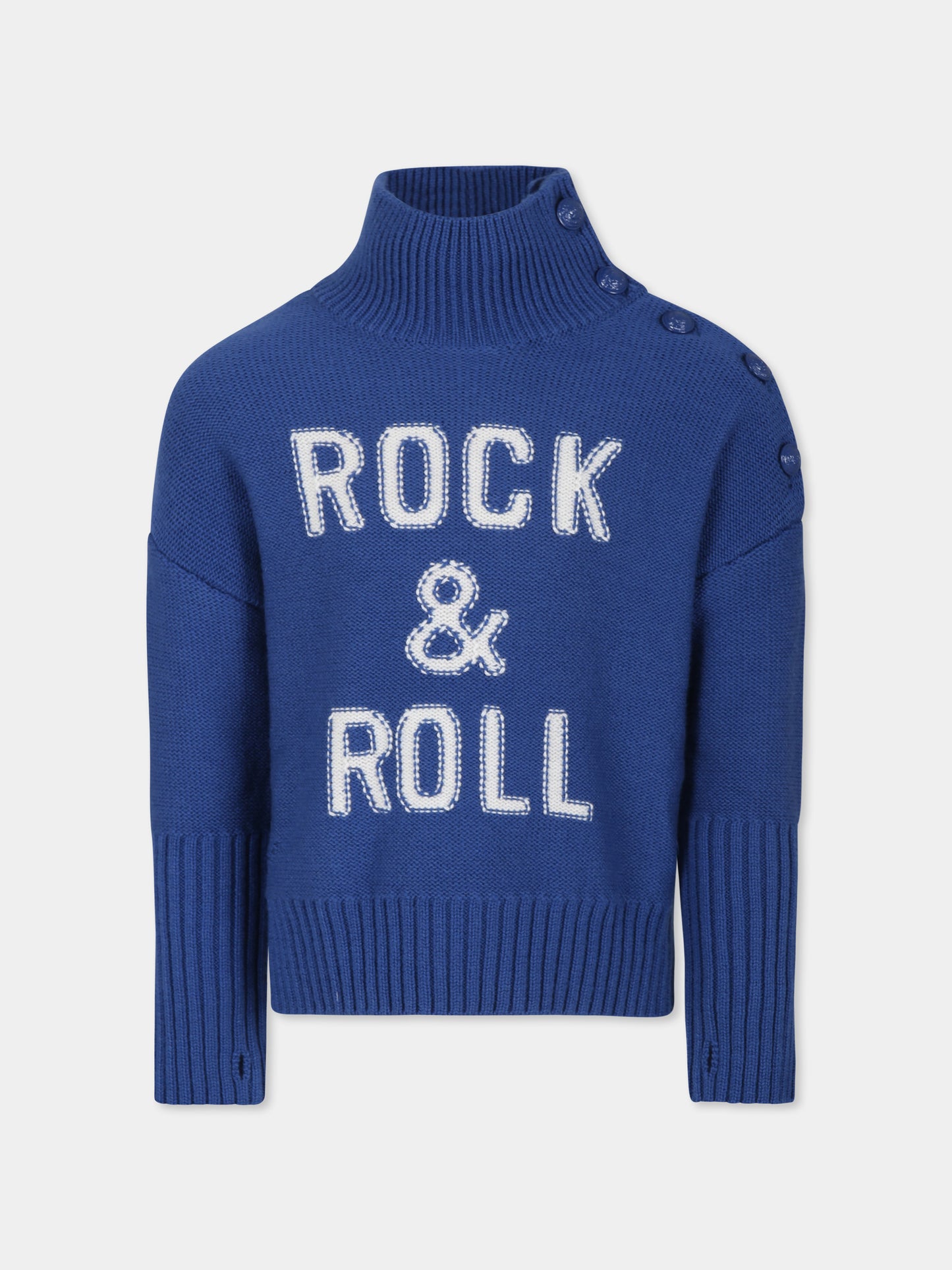 Maglione  Rock & Roll  azzurro per bambina,Zadig & Voltaire Kids,X60210 80M