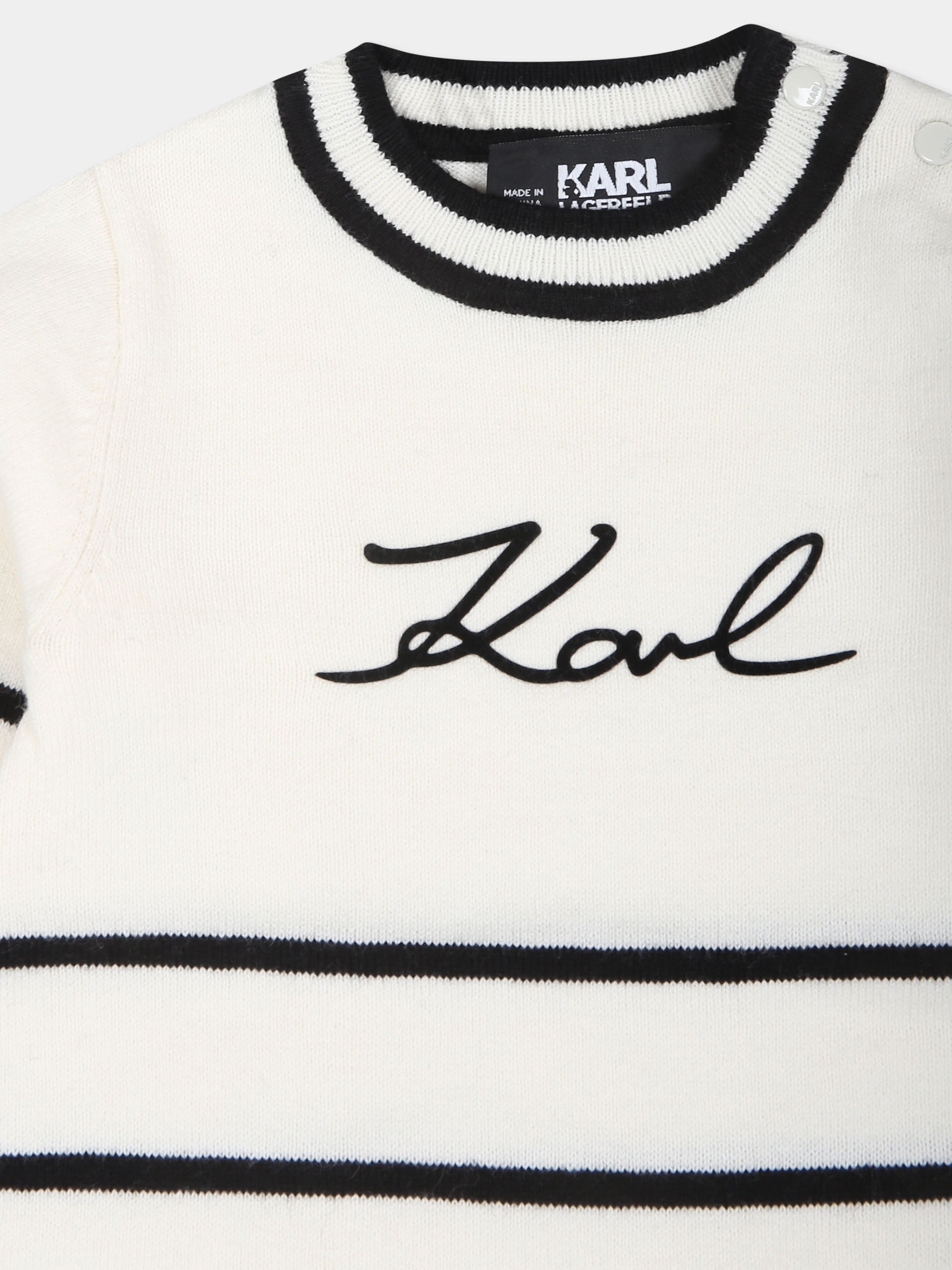 Tutina avorio per neonati con logo,Karl Lagerfeld Kids,Z30284 122