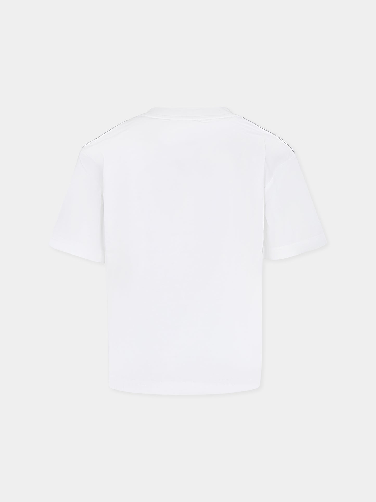 T-shirt blanc pour garçon avec logo