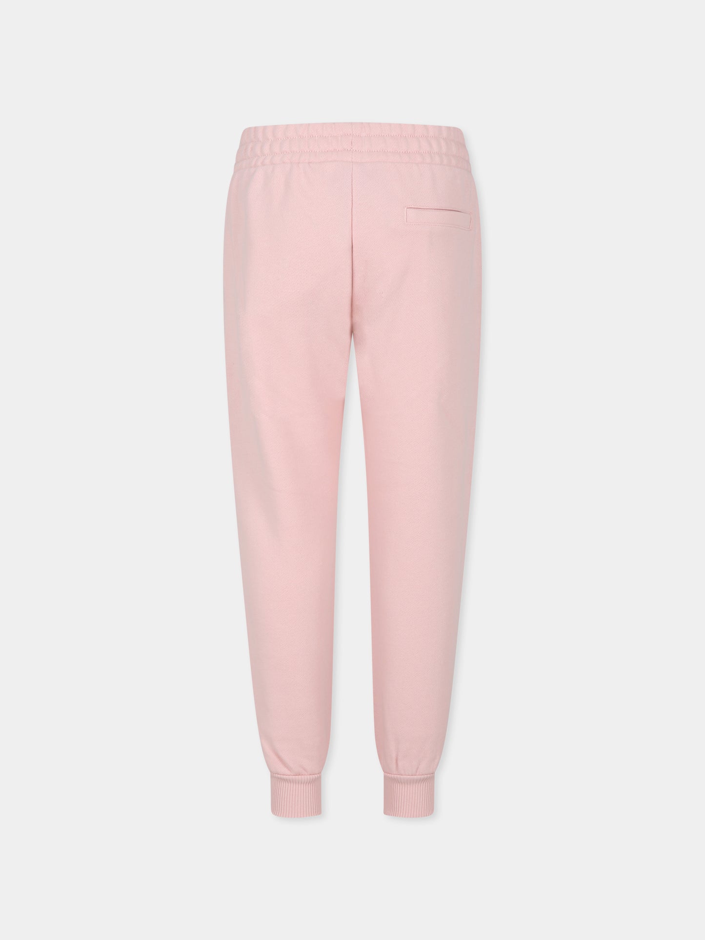 Pantaloni rosa per bambina con K Flower logo,Kenzo Kids,K60752 45Z