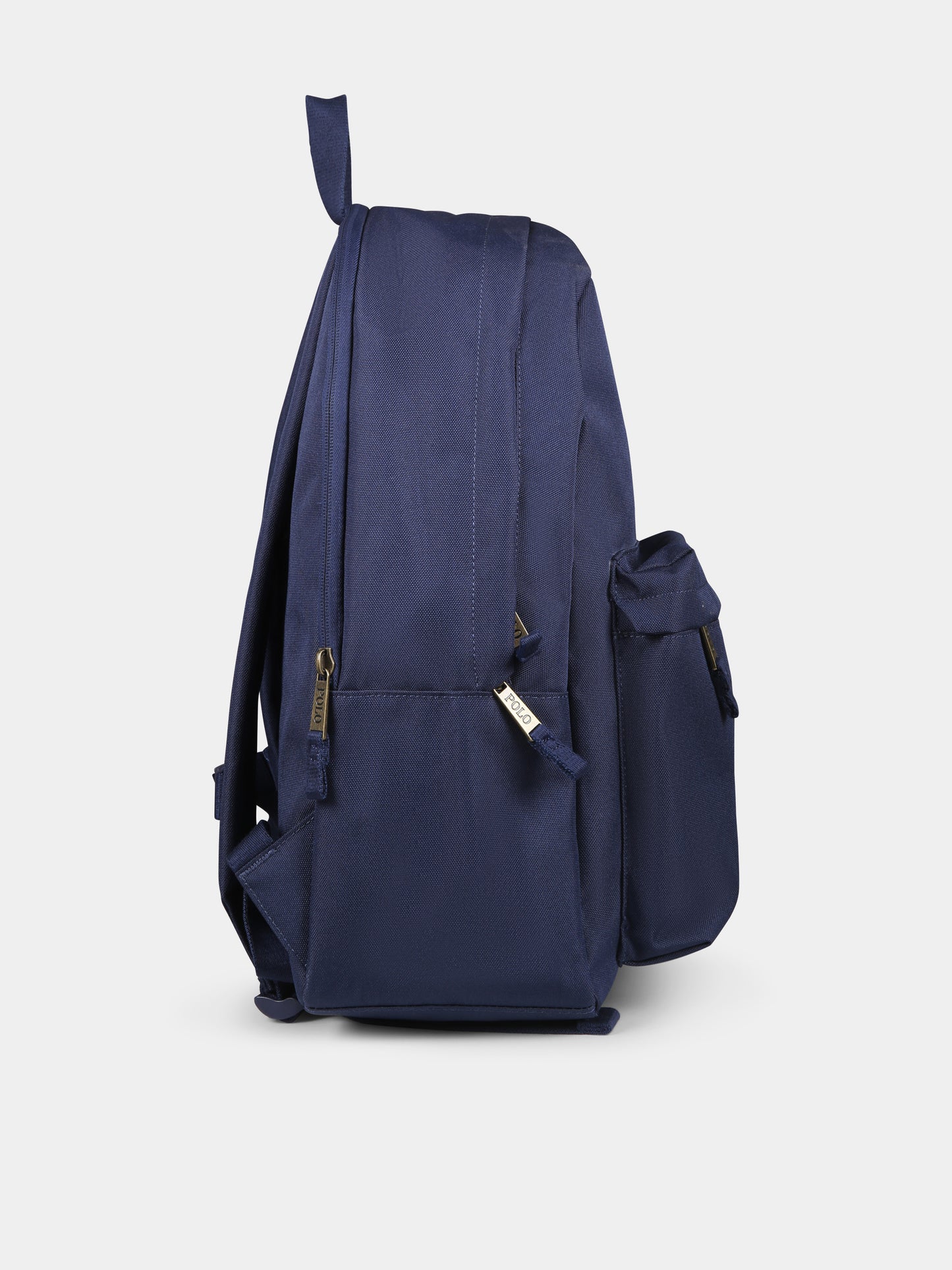 Zaino blu per bambino con Polo Bear,Ralph Lauren Kids,9AR149 BCV