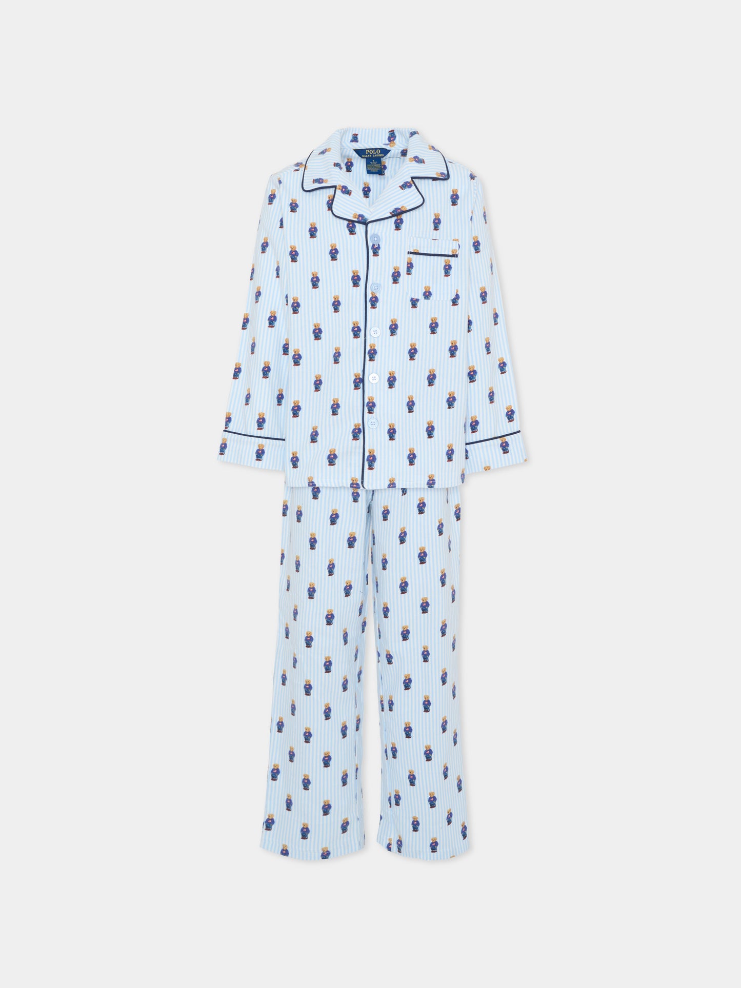 Pigiama celeste per bambino con Polo Bear,Ralph Lauren Kids,9P0149 W2O