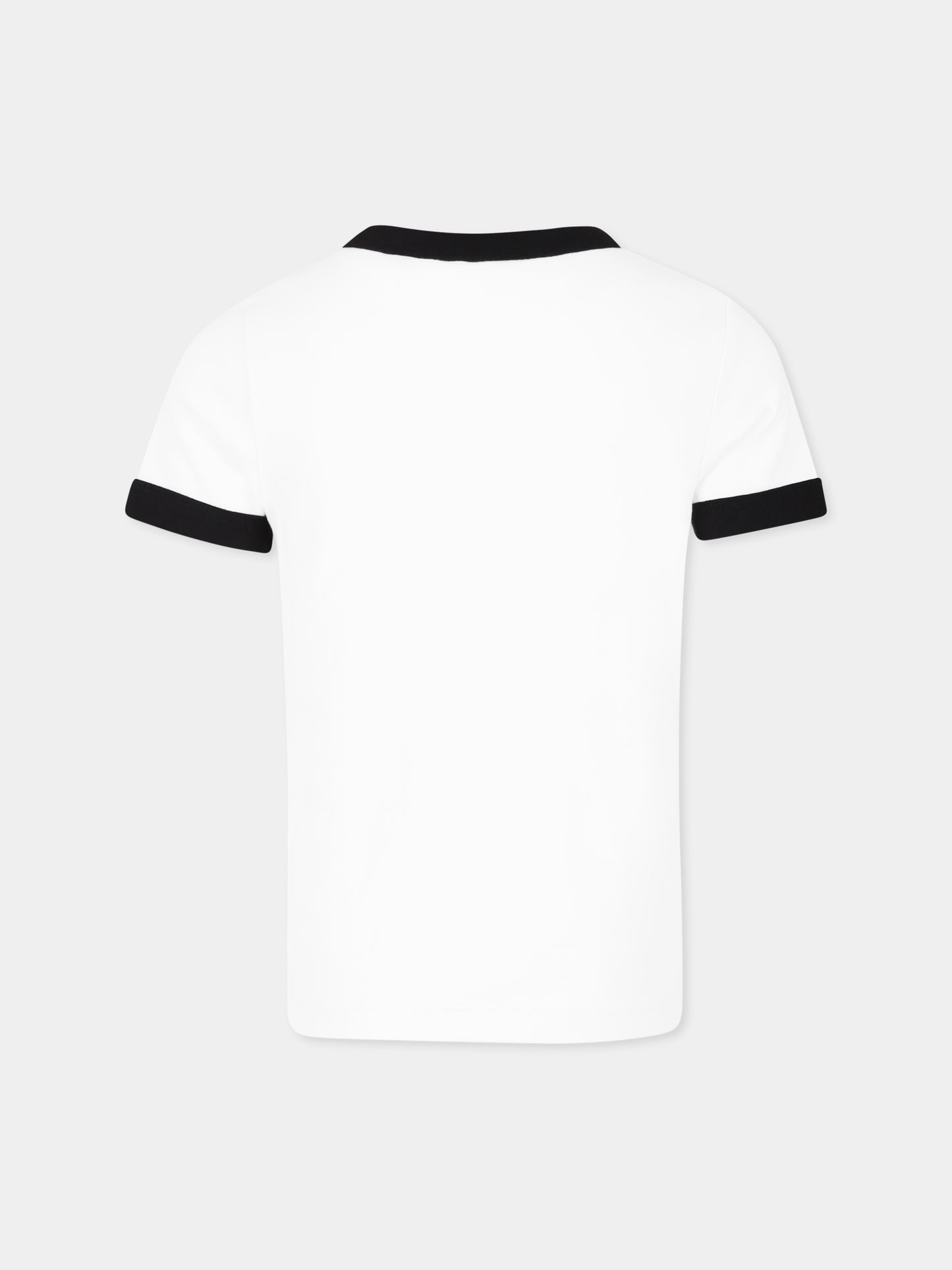 T-shirt blanc pour garçon avec monogramme