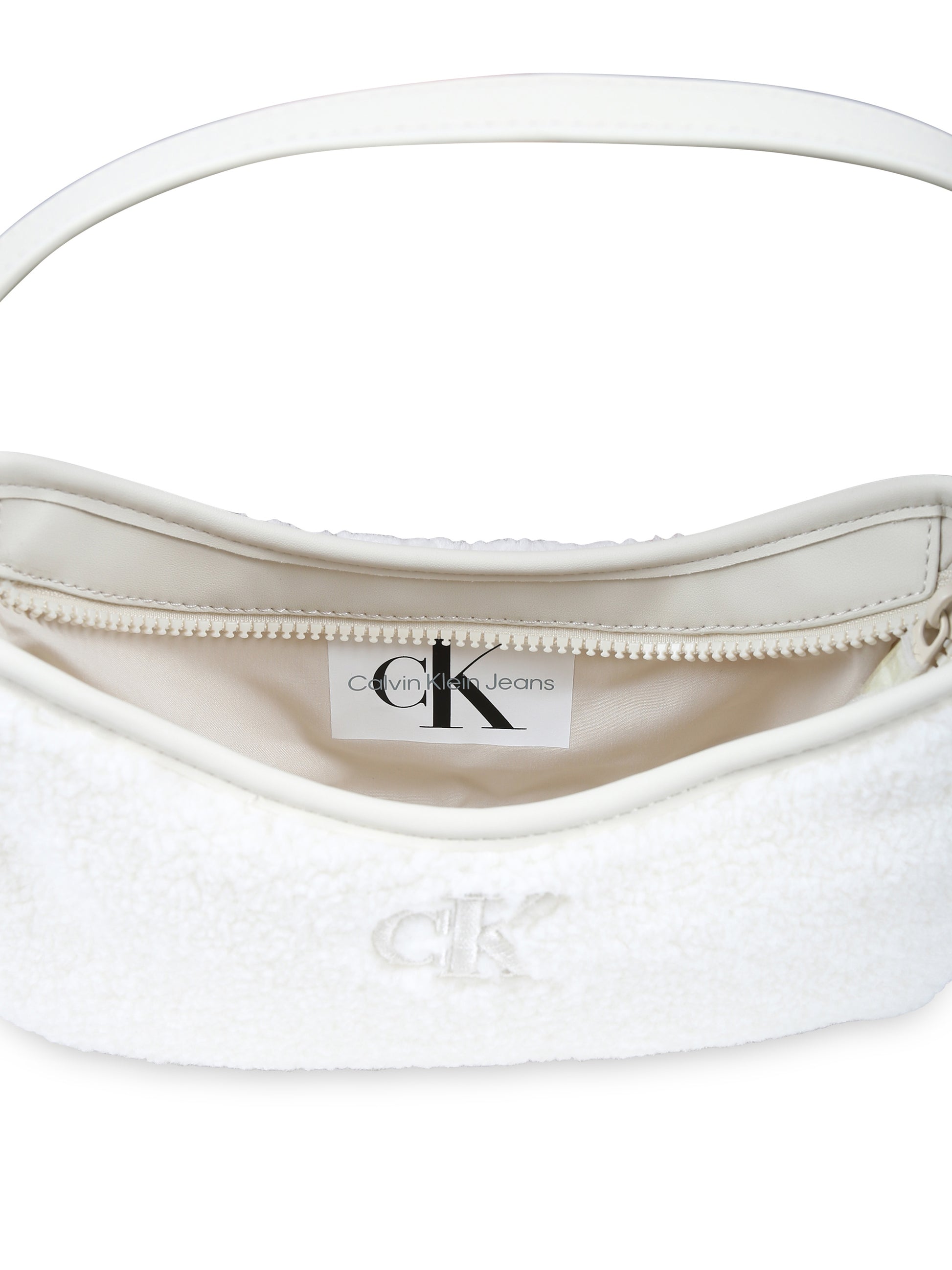 Borsa bianca per bambina con monogramma,Calvin Klein Kids,IU0IU00634 YBI