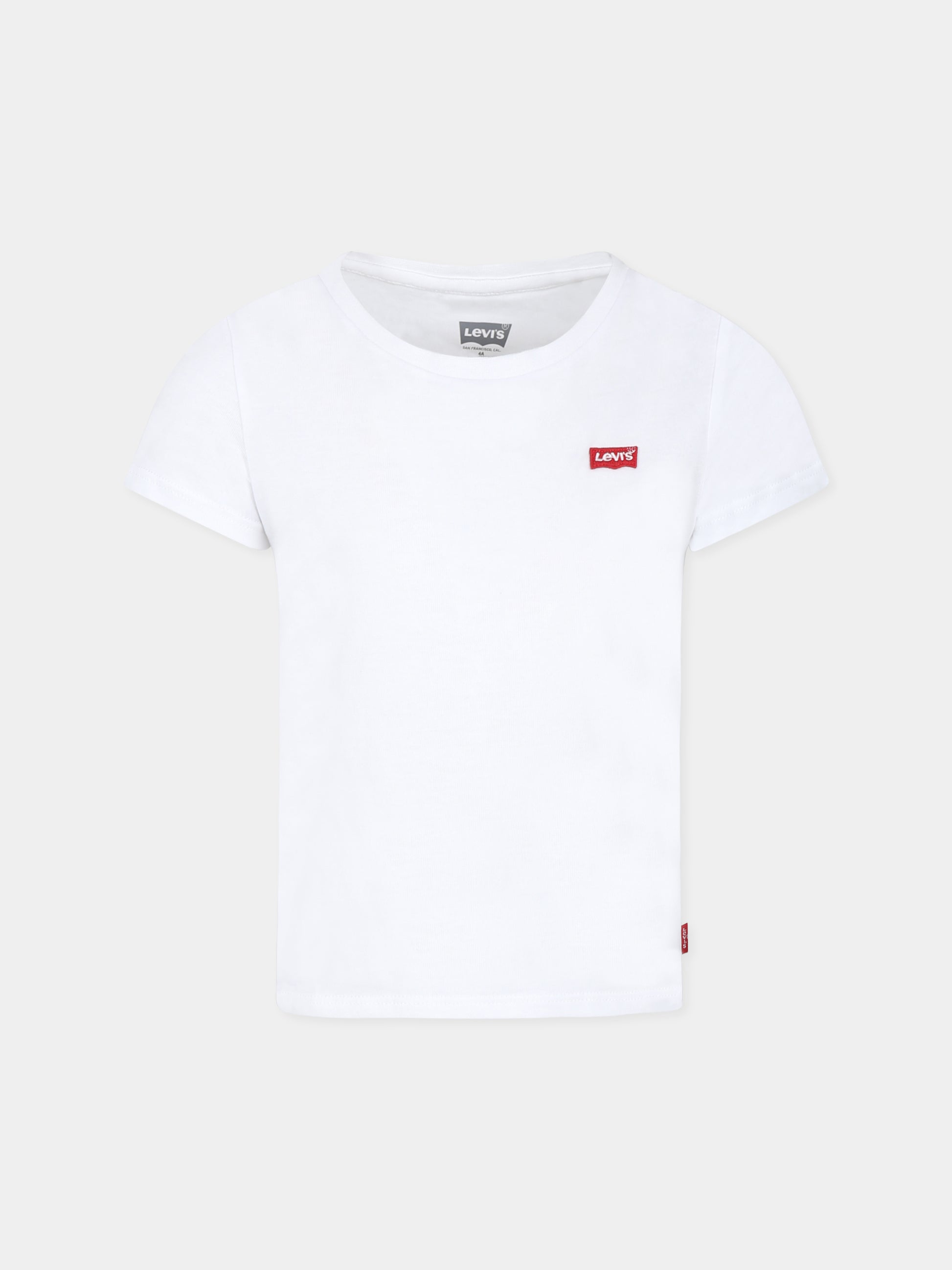 T-shirt bianca per bambina con logo,Levi's Kids,3EK826 001