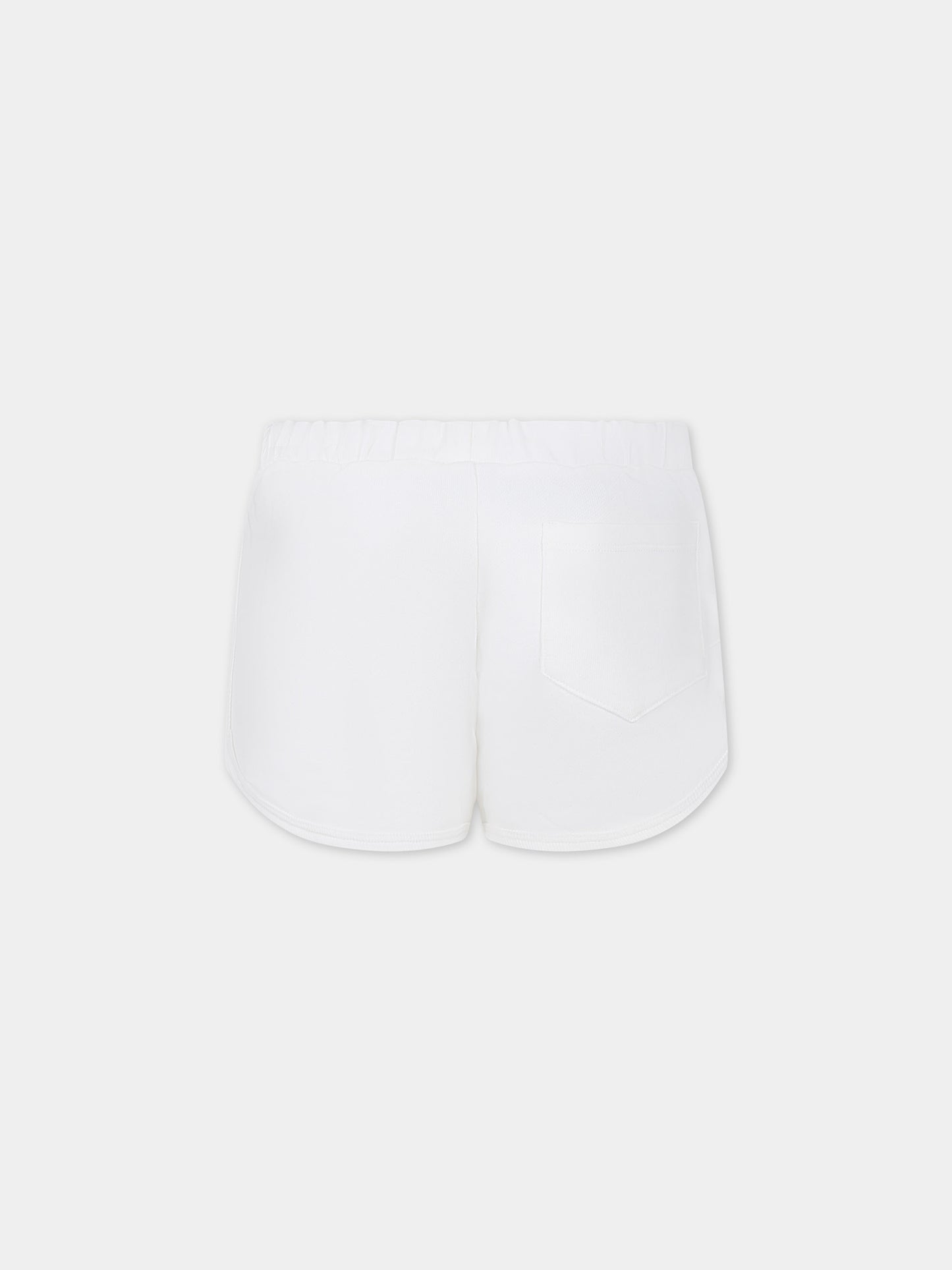 Shorts bianchi per bambina con logo Versace,Versace,1011102 1A09693 2W070