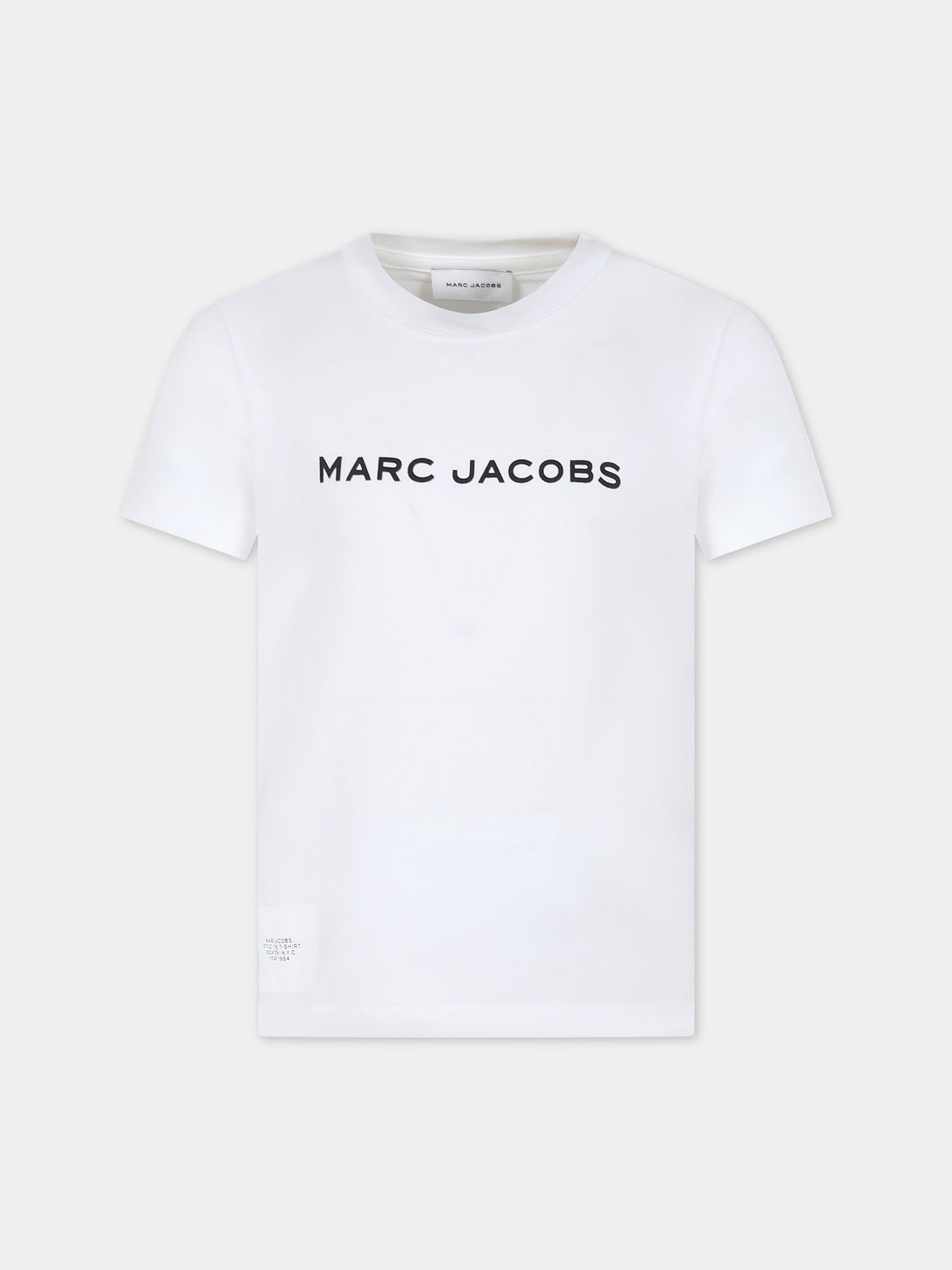 T-shirt bianca per bambini con stampa logo,Marc Jacobs,W55001 10P