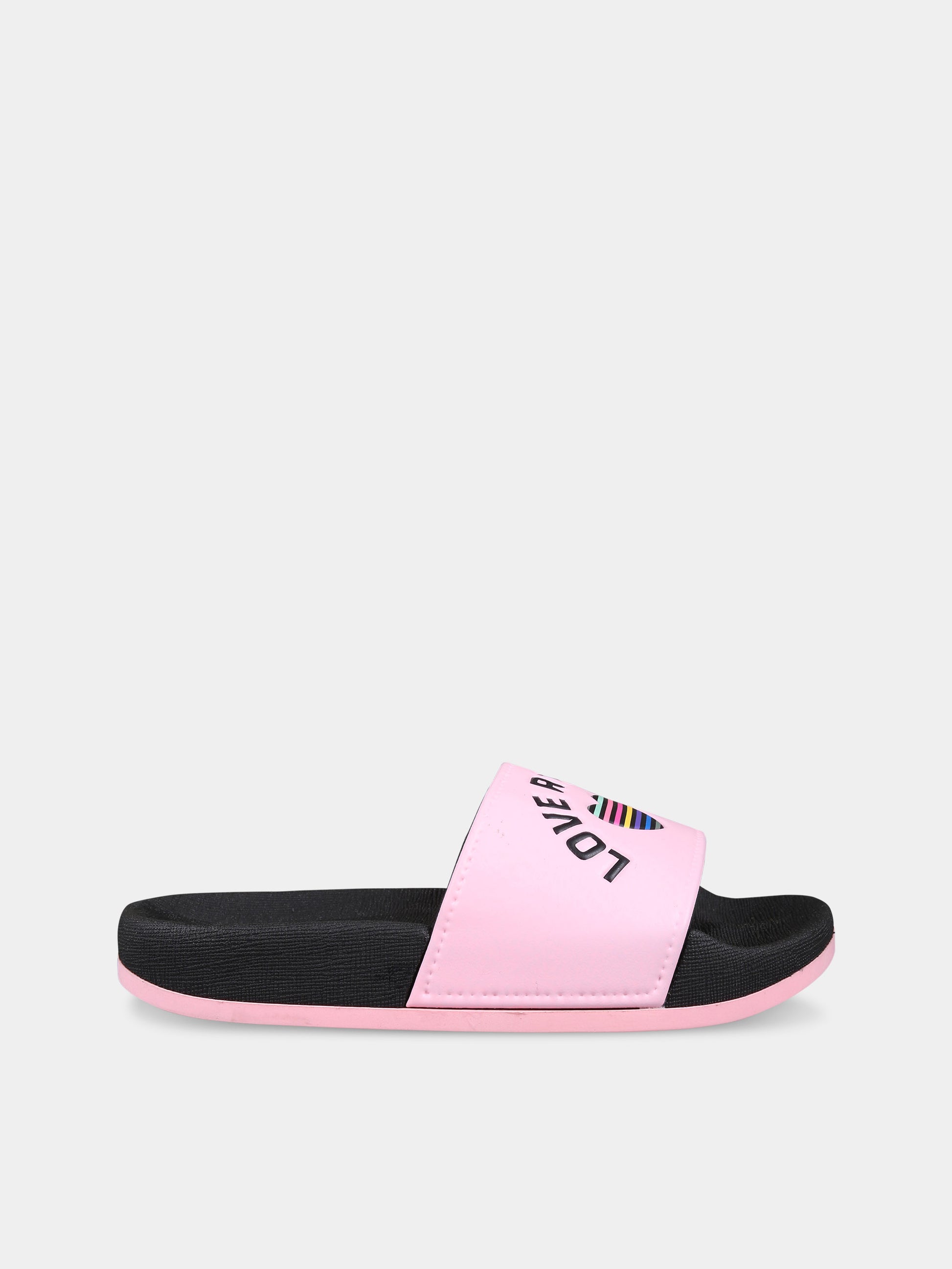 Ciabatte rosa per bambina con logo e cuore,Sonia Rykiel Paris,A19000 45T