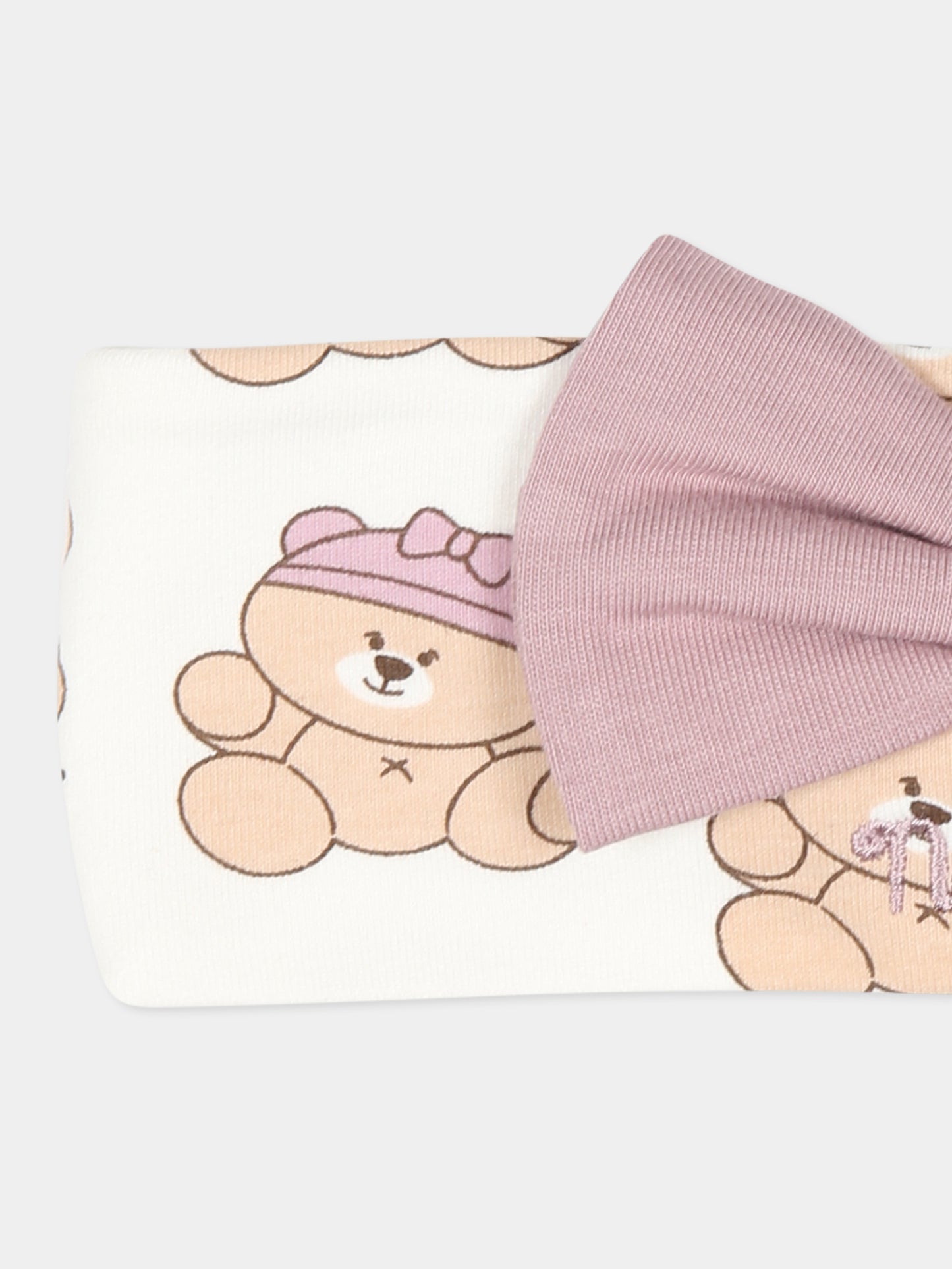 Fascia avorio per neonata con orso,Nanan,I24479B