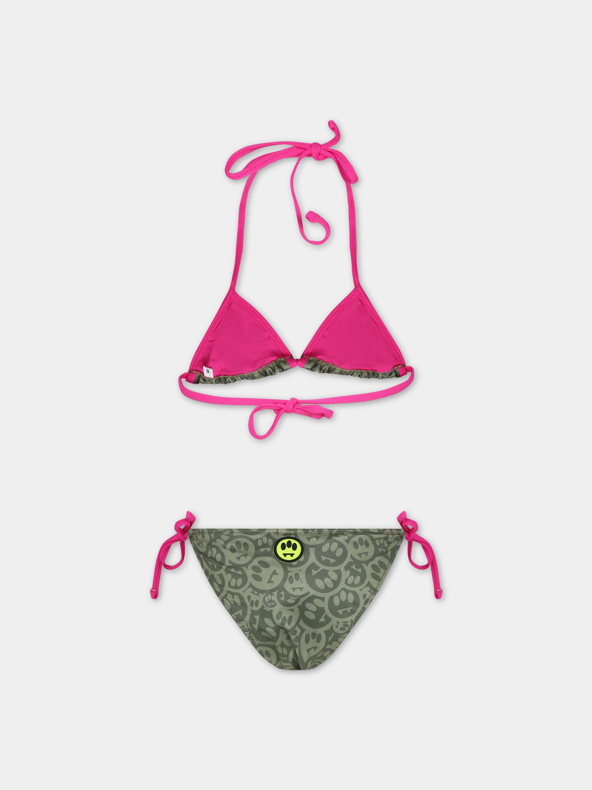 Bikini verde per bambina con stampa smile,Barrow,S4BKJGSB158 082