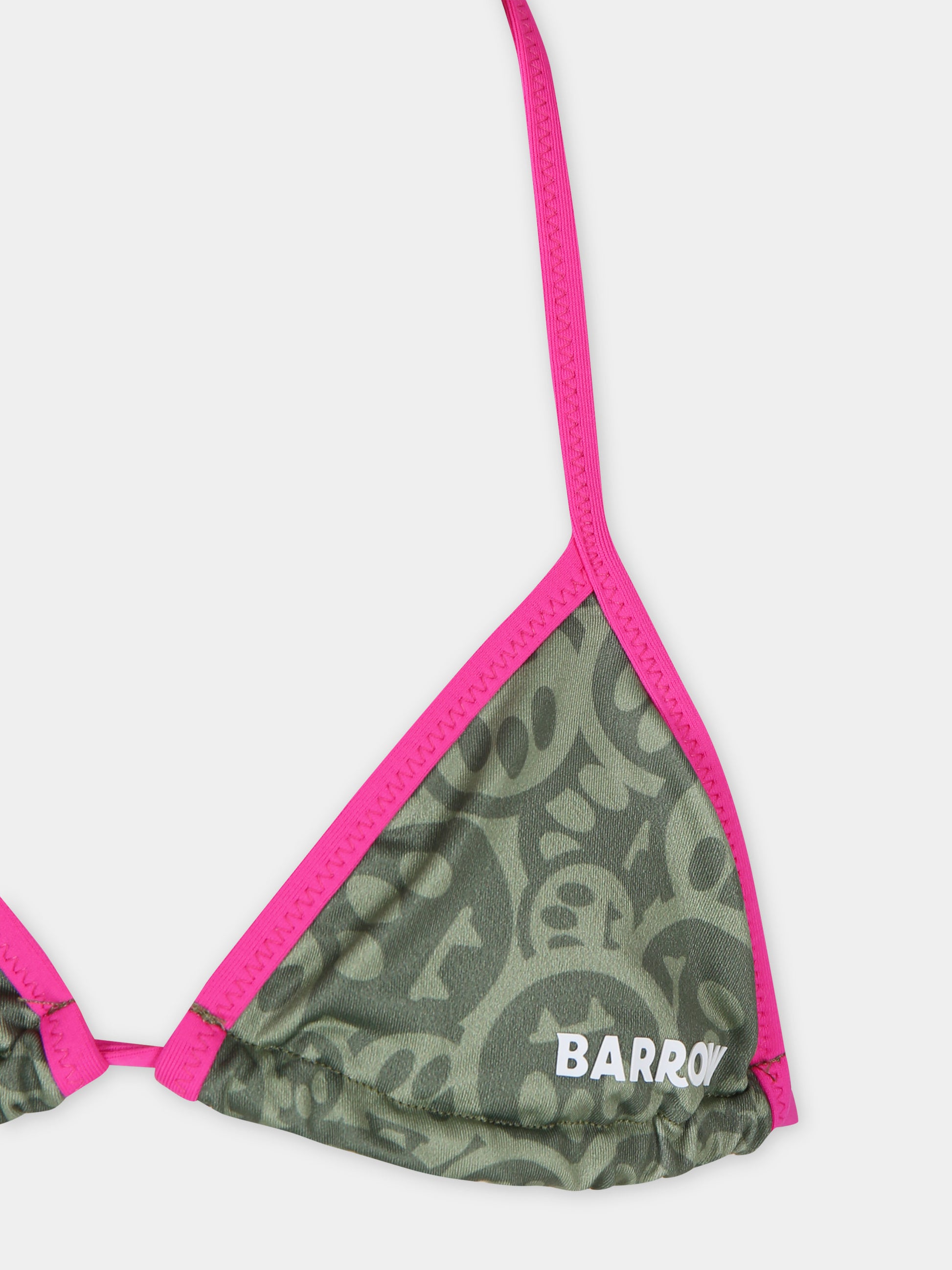 Bikini verde per bambina con stampa smile,Barrow,S4BKJGSB158 082