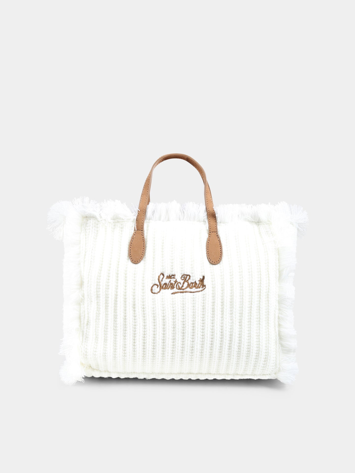 Borsa Colette avorio per bambina con logo,Mc2 Saint Barth,COL0003 - 00502G