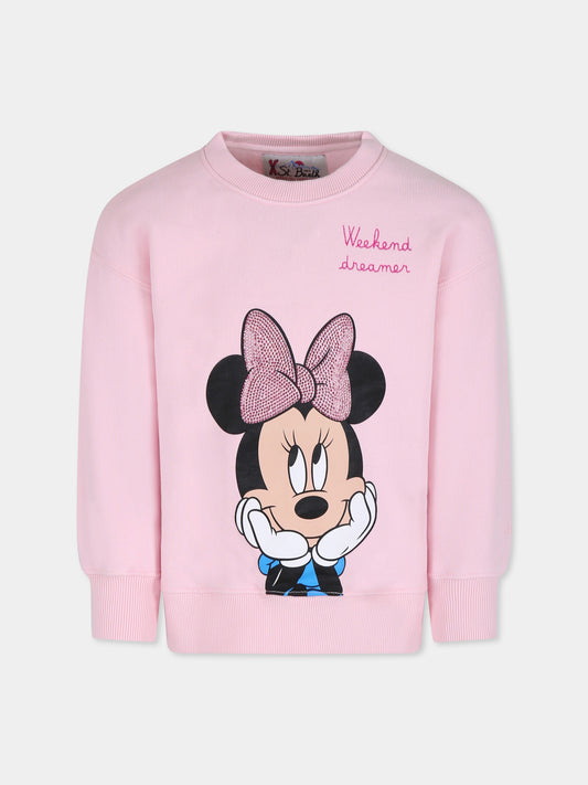 Felpa rosa per bambina con Minnie,Mc2 Saint Barth,BRN0002 - 02001G