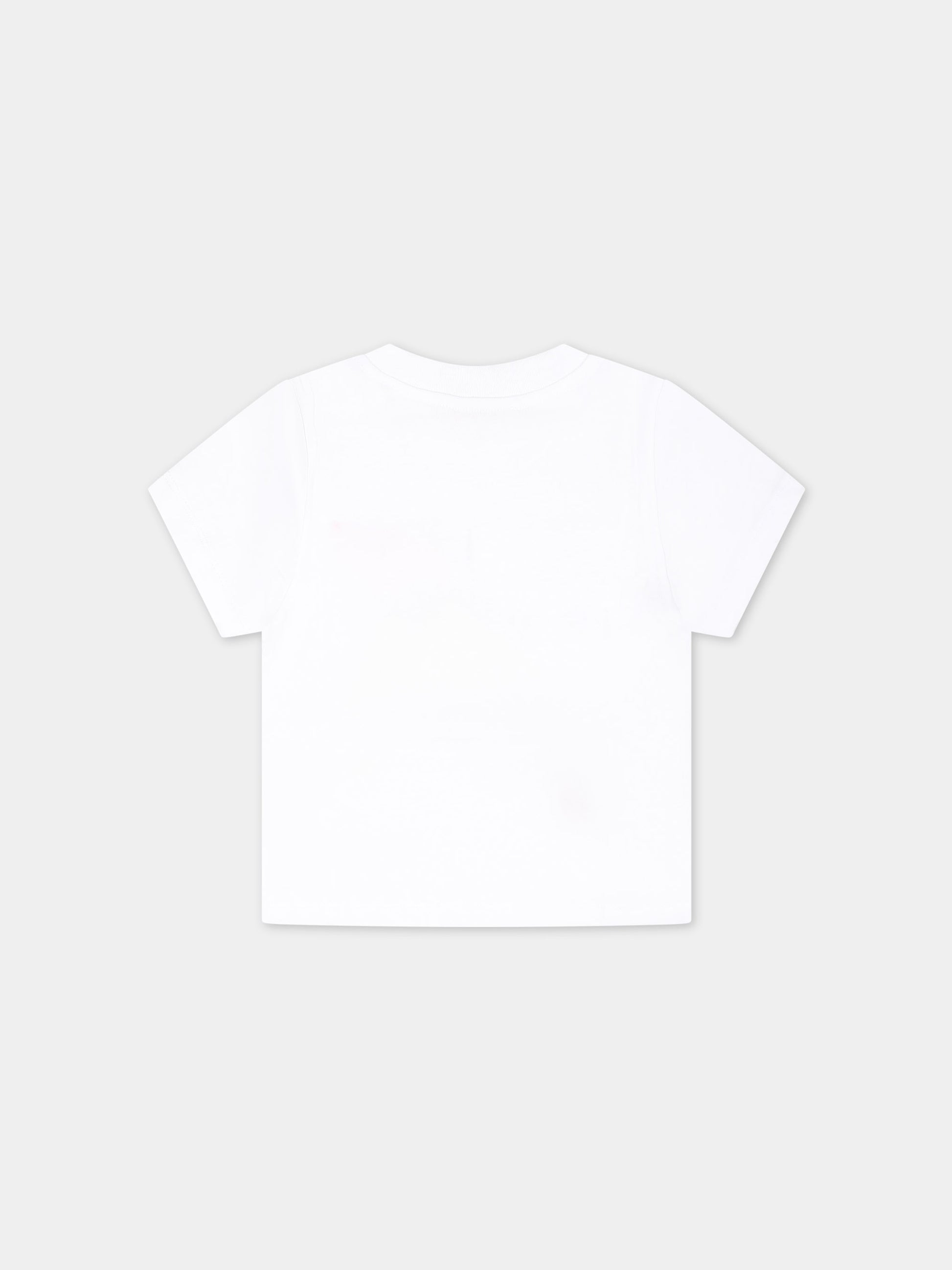 T-shirt bianca per neonata con logo,Marni Kids,M01139 M00HZ MT68B 0M100