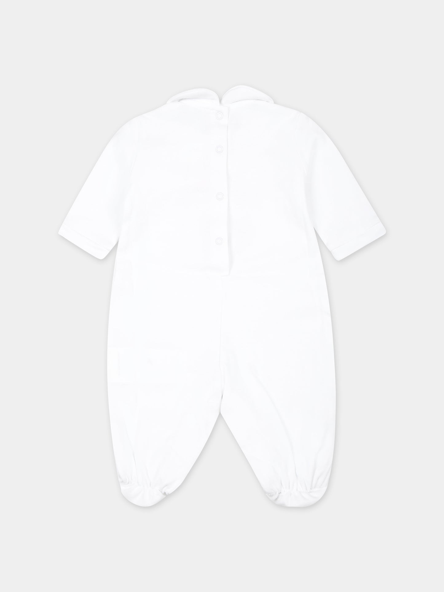 Set bianco per neonata con stampa fiori,Monnalisa,35C501 3000 0099