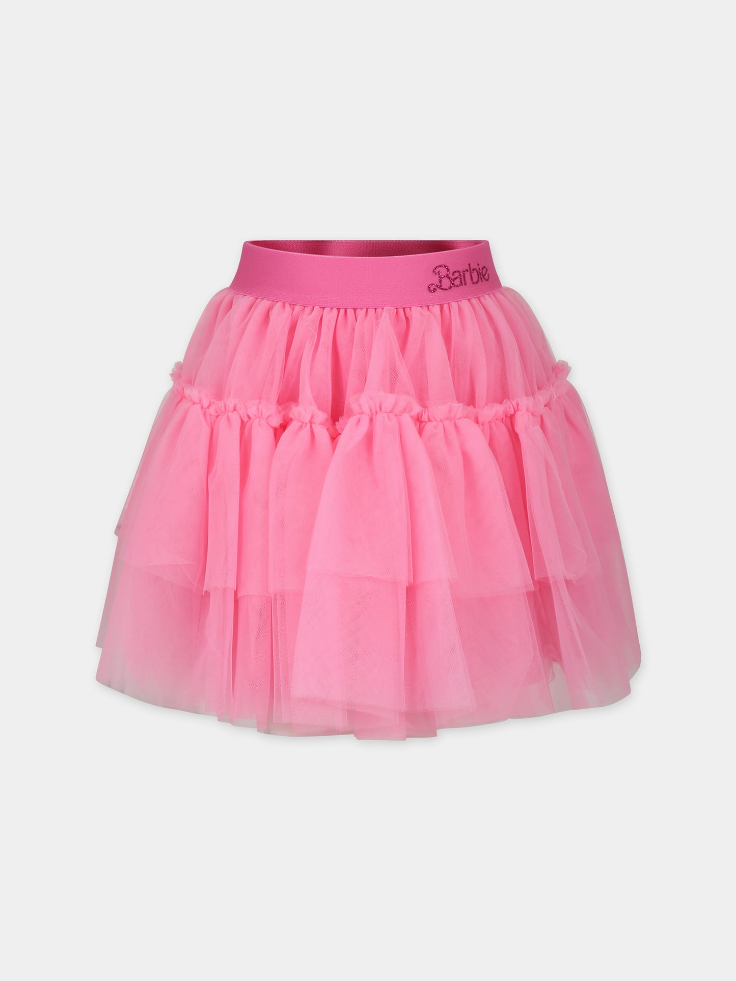Gonna rosa per bambina con scritta,Monnalisa,11C735 T9945 0093