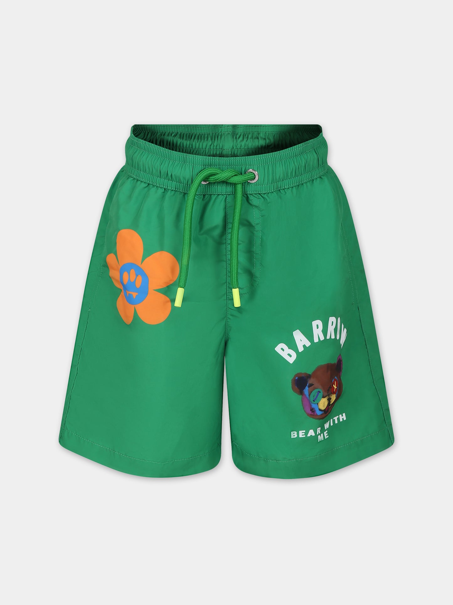 Boxer mare verde per bambino con smile e logo,Barrow,S4BKJBSS151 BW012