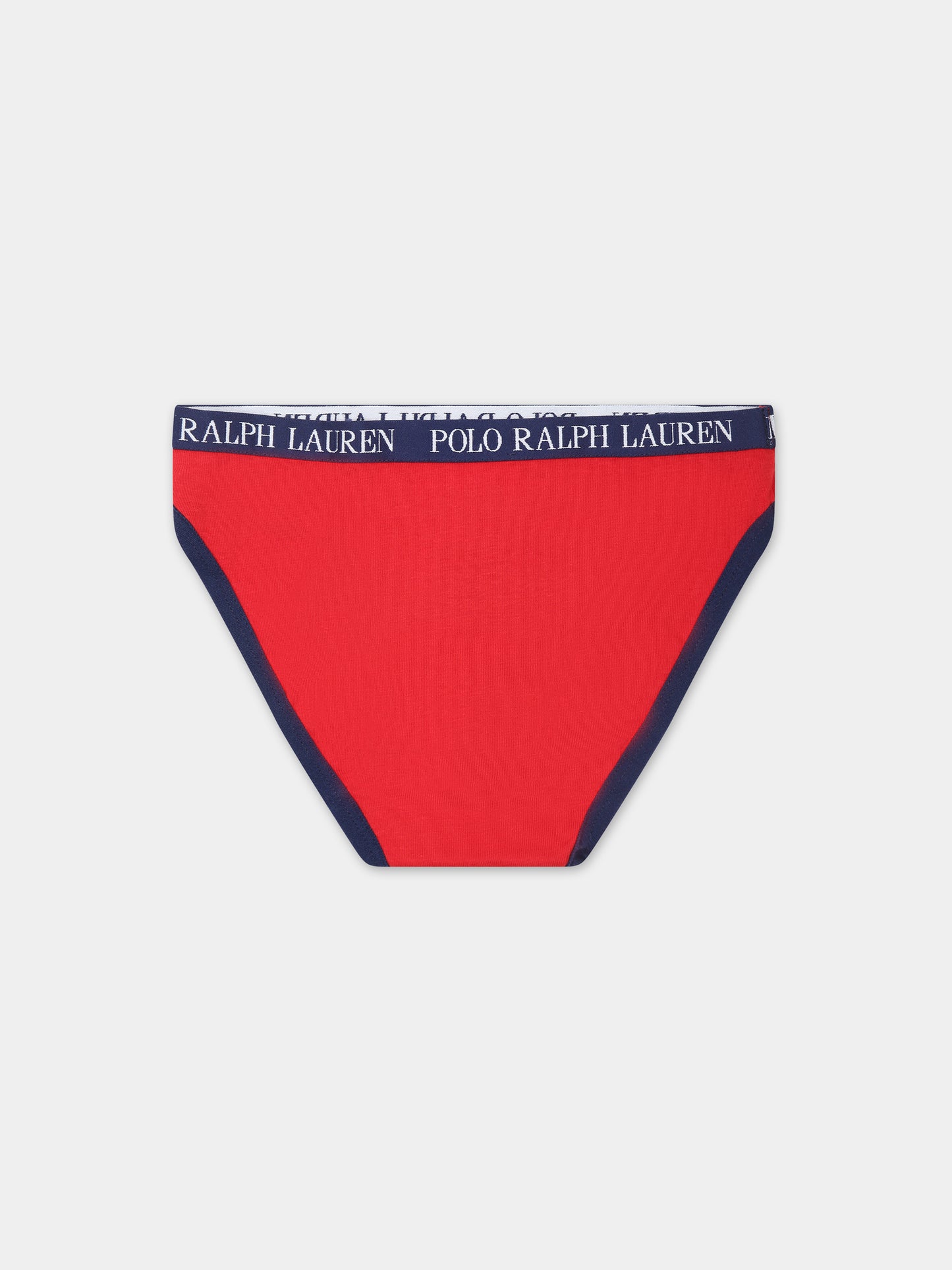 Set multicolor per bambina con logo,Ralph Lauren Kids,4P5019 BCV NAVY