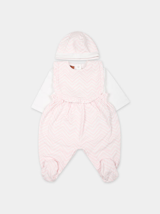 Set bianco per neonata con motivo chevron,Missoni,MUB020 J0394 100RS