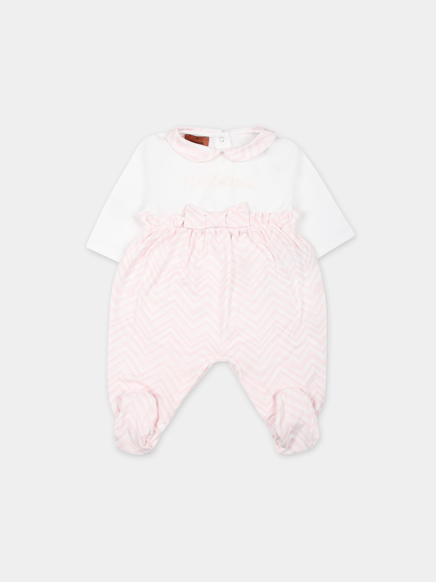 Set bianco per neonata con motivo chevron,Missoni,MUB020 J0394 100RS