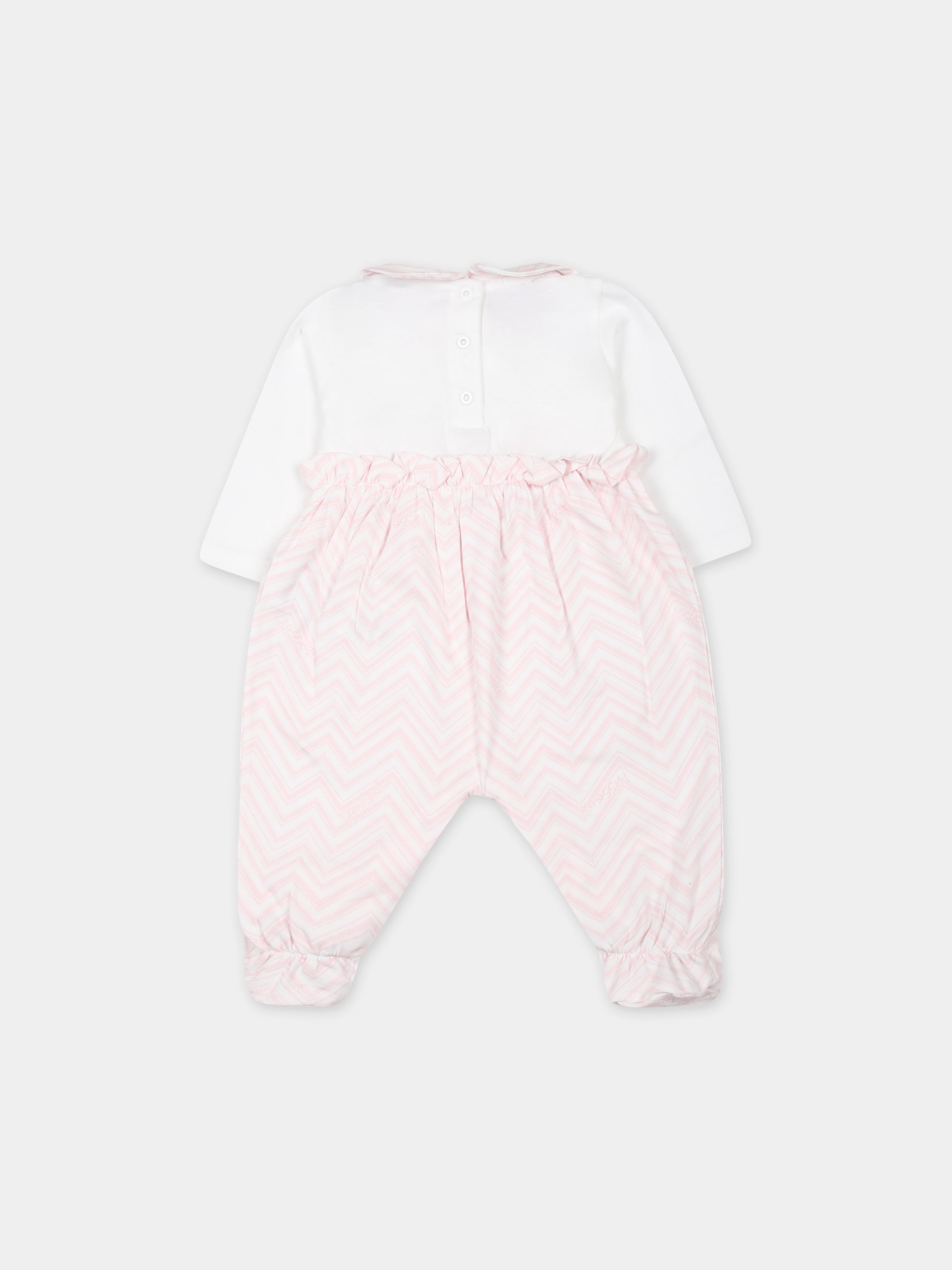 Set bianco per neonata con motivo chevron,Missoni,MUB020 J0394 100RS