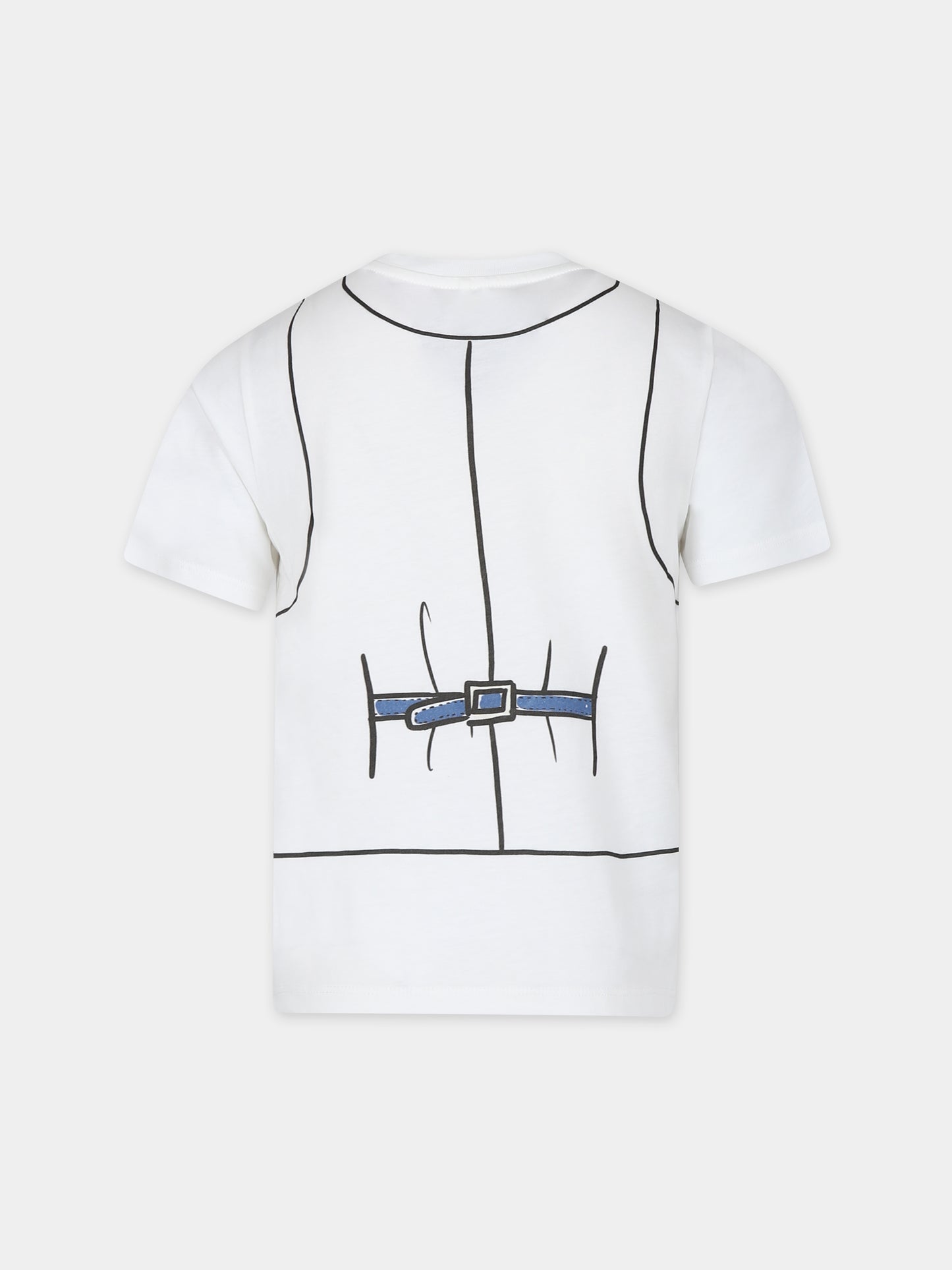 T-shirt avorio per bambino con stampa papillon,Stella Mccartney Kids,TU8S81 Z0434 101